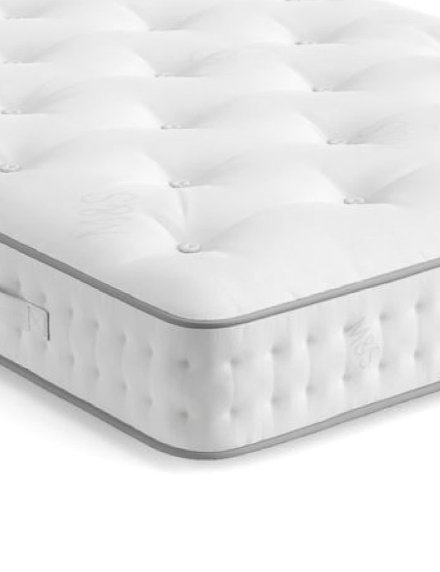 M&S 2500 Luxury British Wool Pocket Spring Medium Mattress White