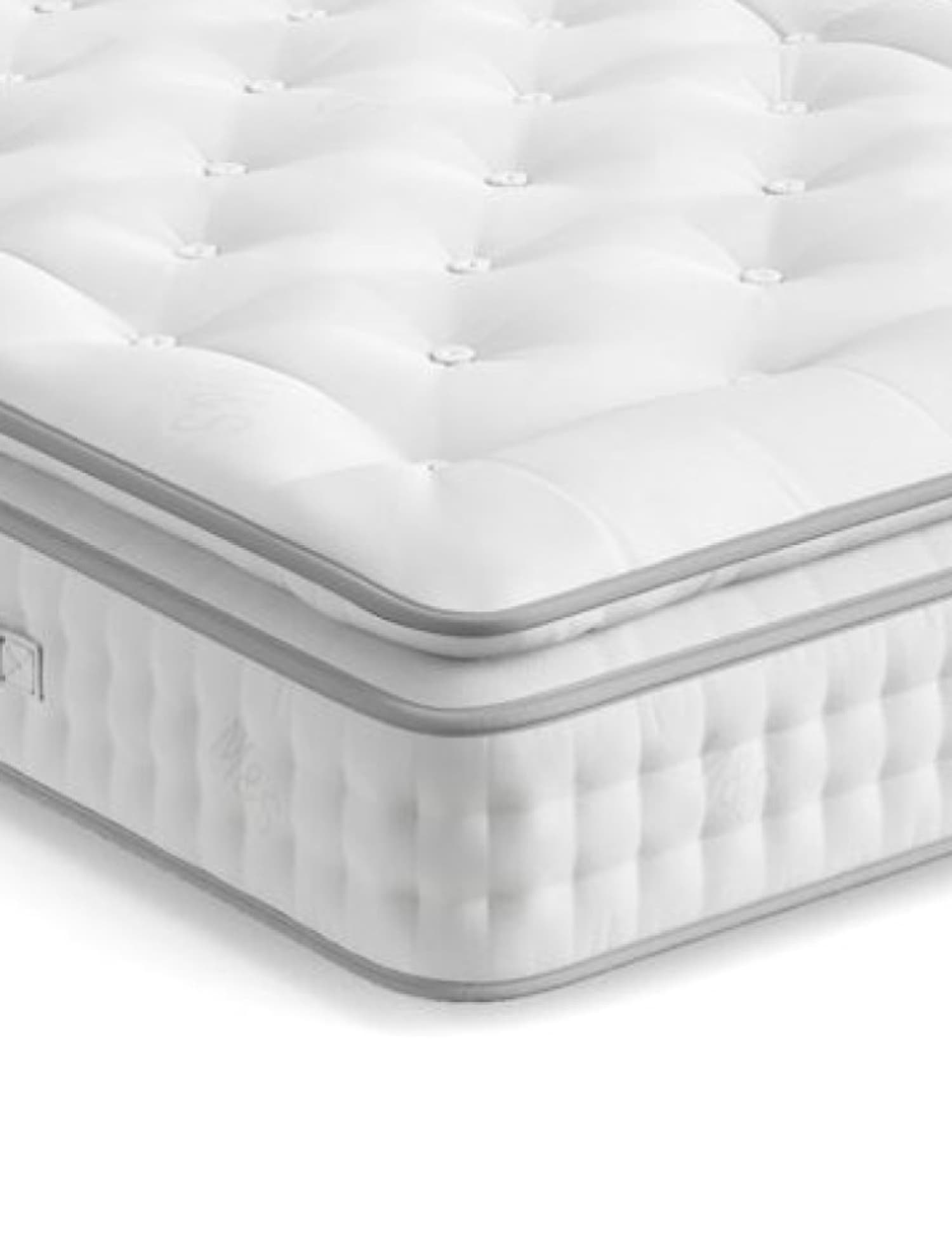 M&S 2500 Luxury British Wool Pocket Spring Medium Pillowtop Mattress White