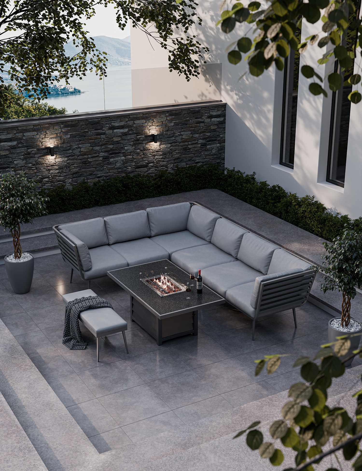 Image of Royalcraft Mayfair Garden Firepit Lounge Set&hellip;
