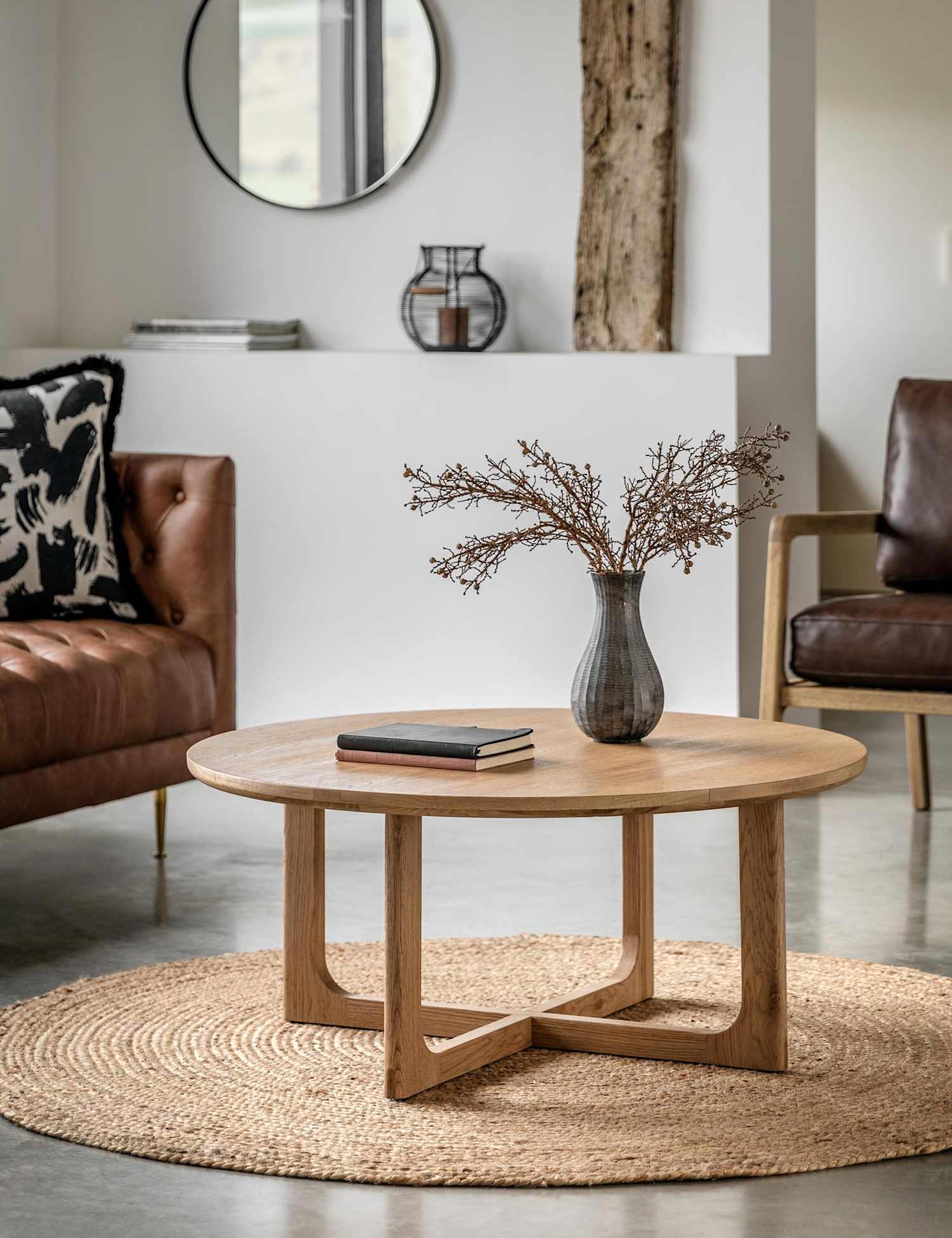 Gallery Direct Craft Round Coffee Table Natural