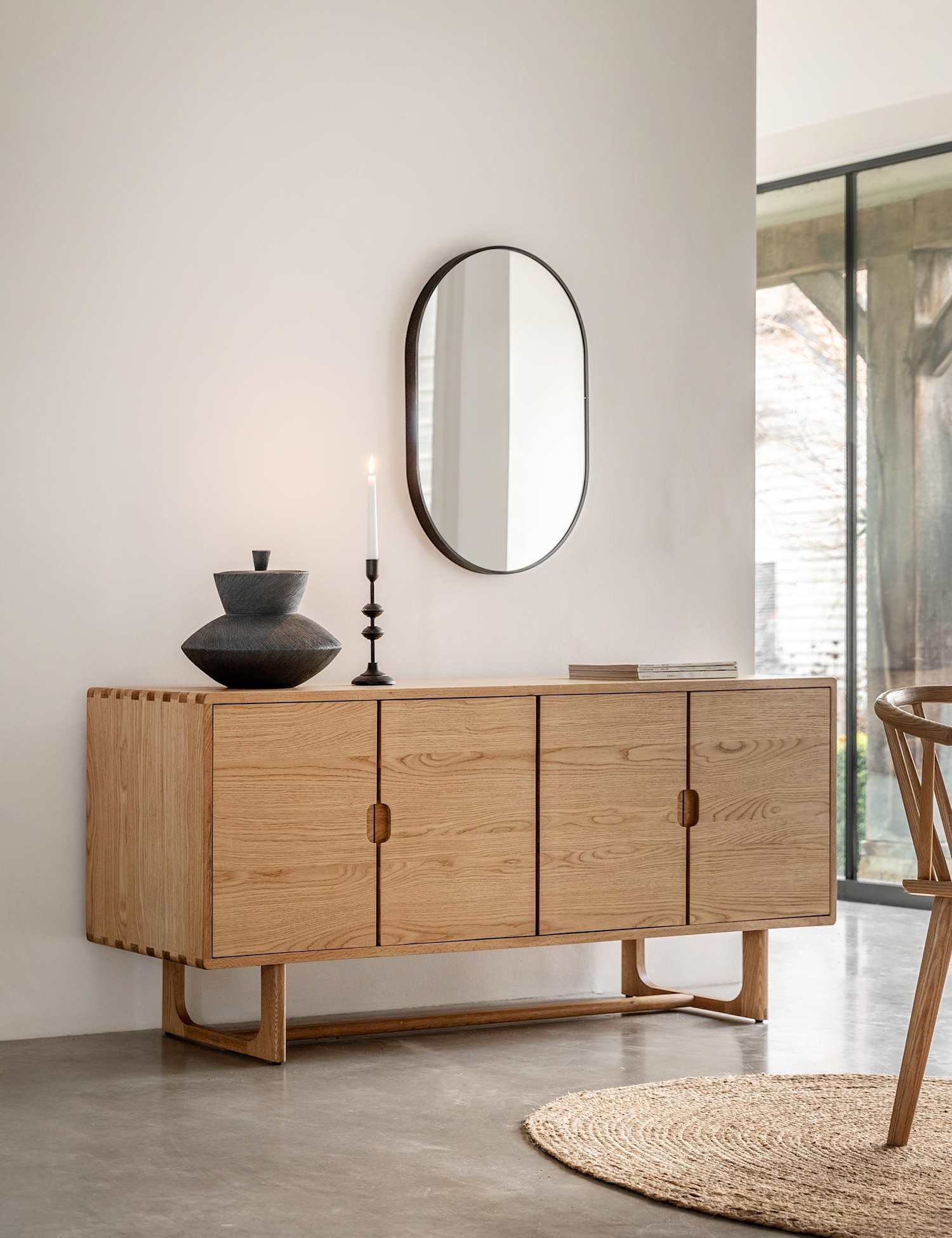 Gallery Direct Craft 4 Door Sideboard Natural