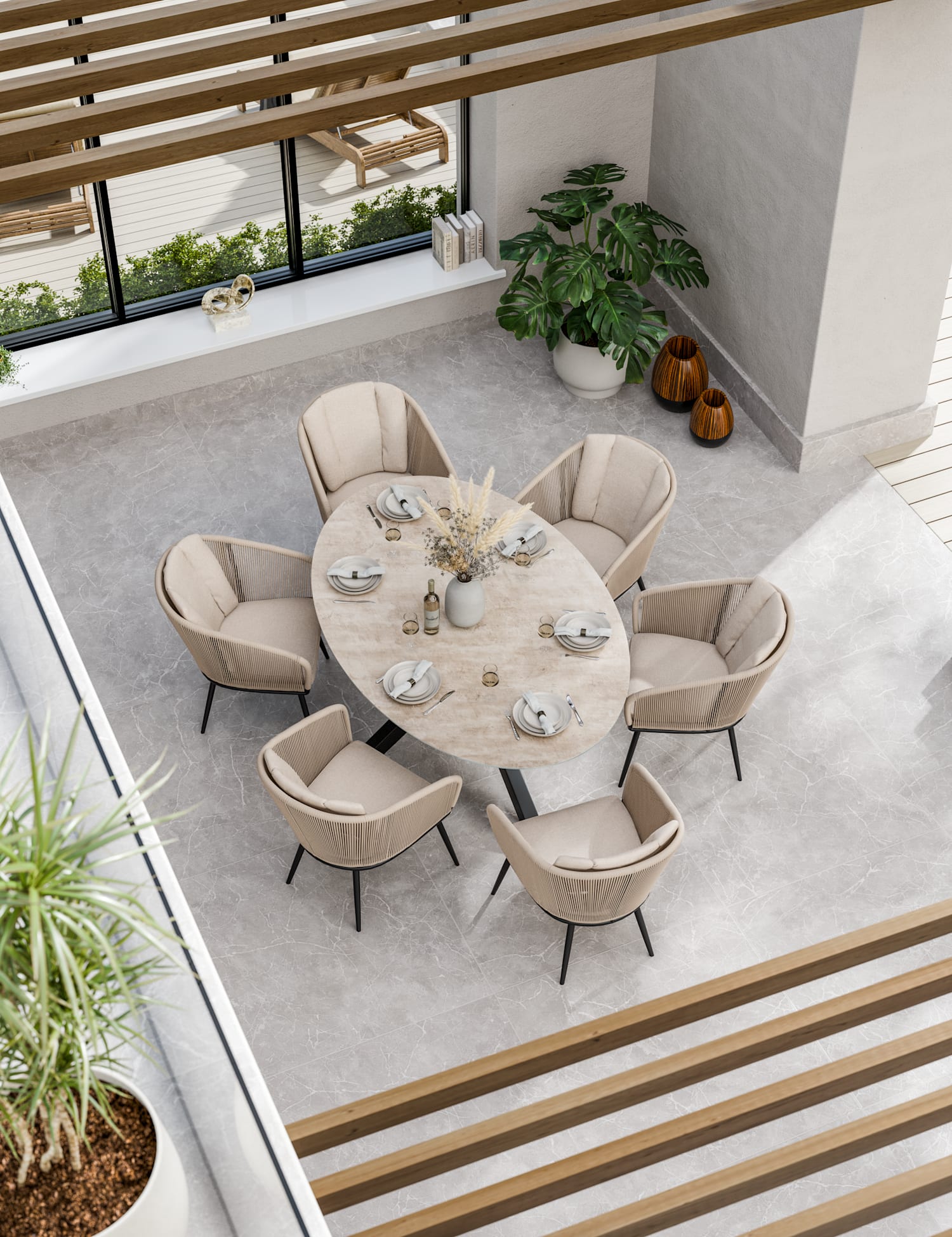 Image of Royalcraft Bali 6 Seater Dining Set&hellip;