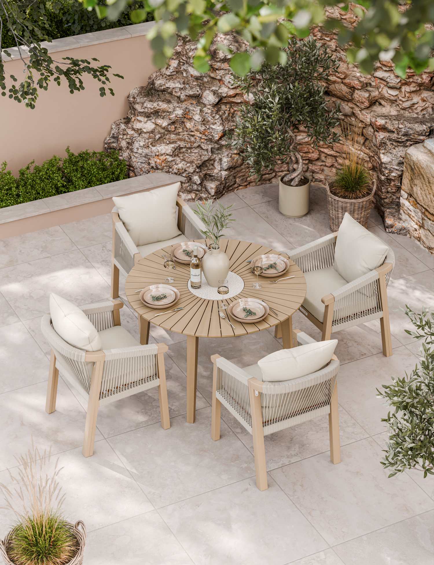 Image of Royalcraft Roma 4 Seater Dining Set&hellip;