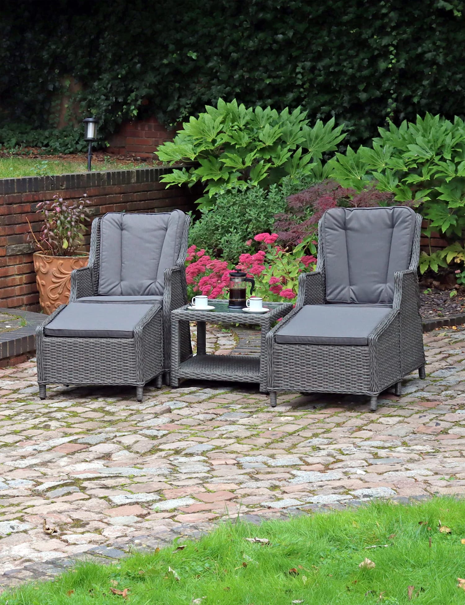 Image of Royalcraft Paris Rattan Lounge Set Grey
