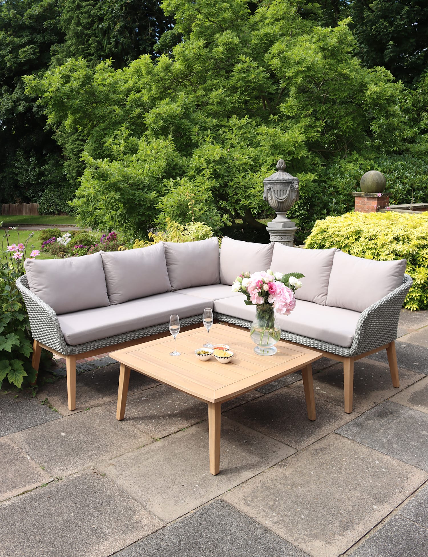 Image of Royalcraft Sol Corner Lounge Set Grey&hellip;