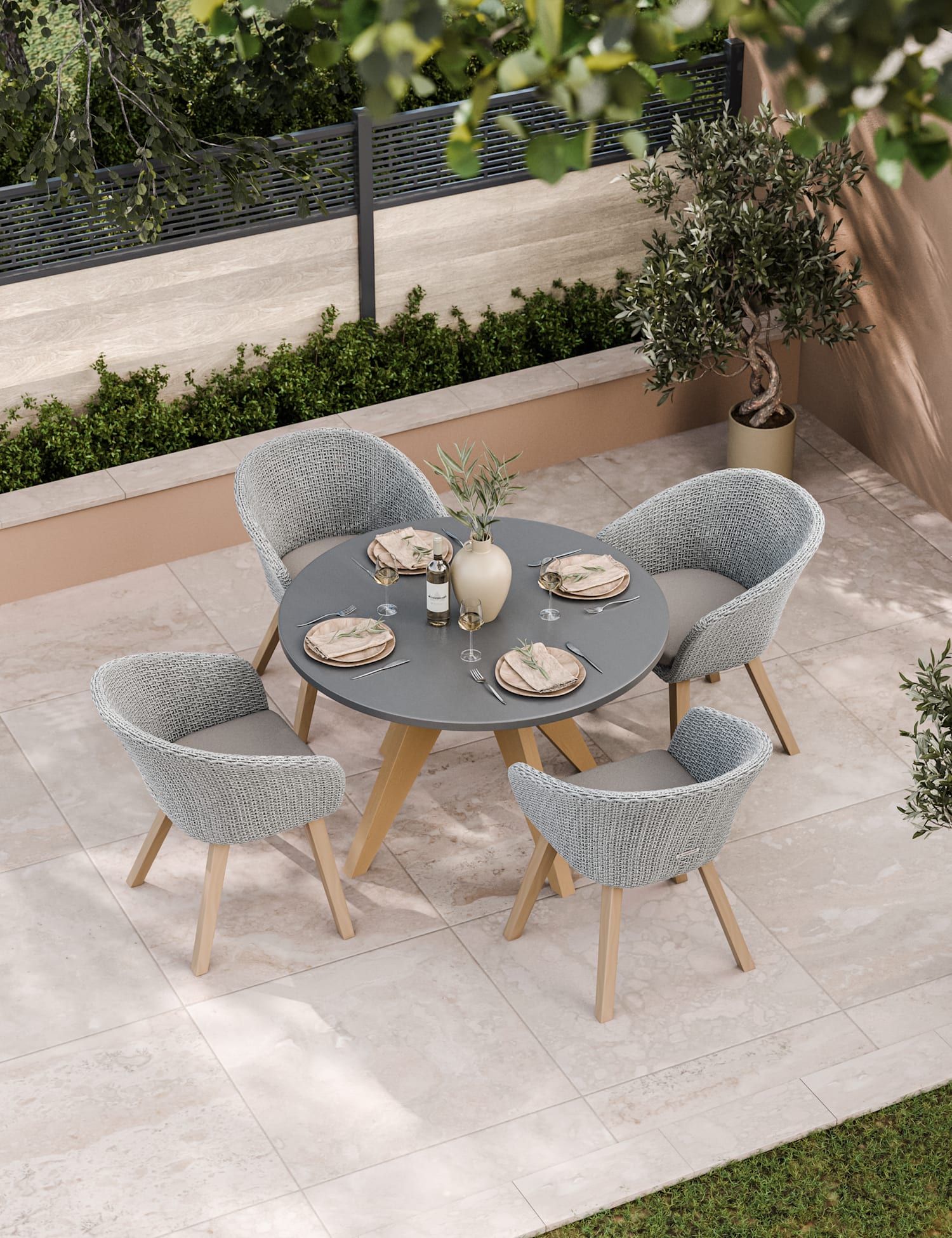 Image of Royalcraft Luna 4 Seater Dining Set&hellip;