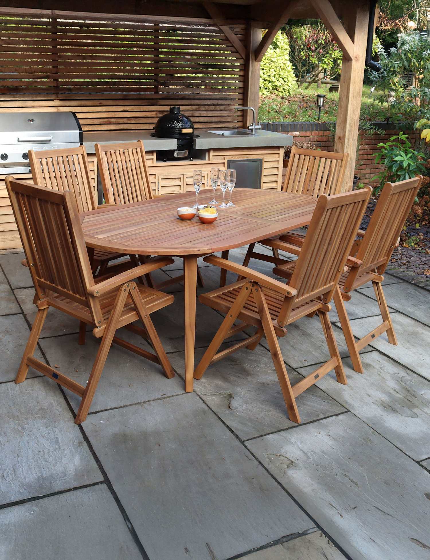 Image of Royalcraft Ellipse Manhattan 6 Seater Dining&hellip;