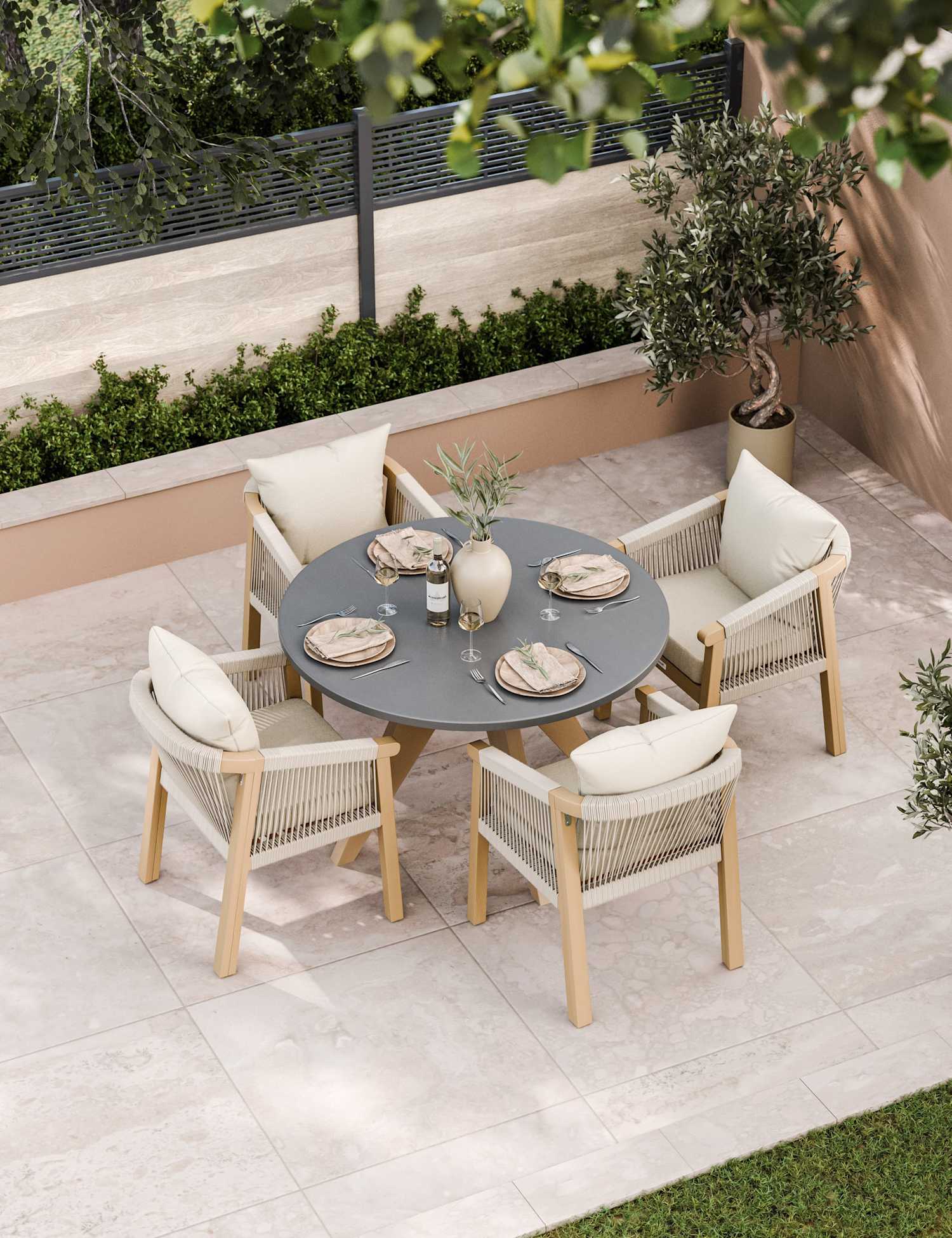 Image of Royalcraft Luna 4 Seater Dining Set&hellip;