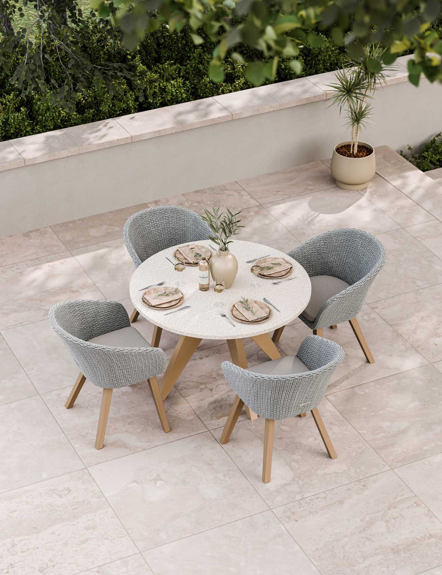 Image of Royalcraft Astral 4 Seater Dining Set&hellip;