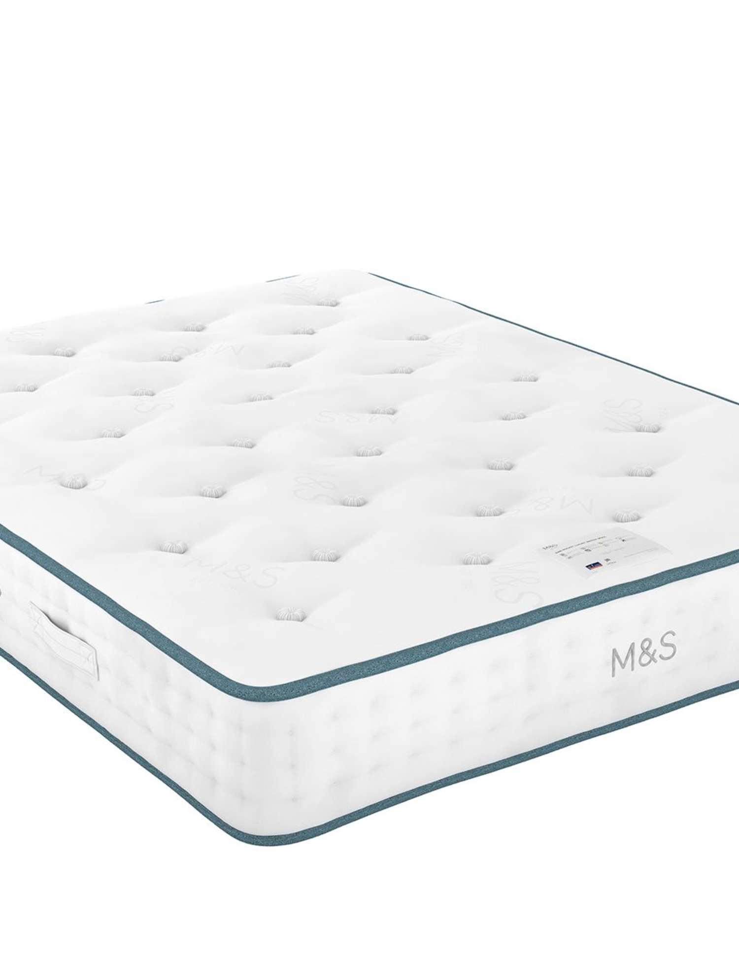 M&S 3500 British Wool Pocket Spring Medium Mattress White