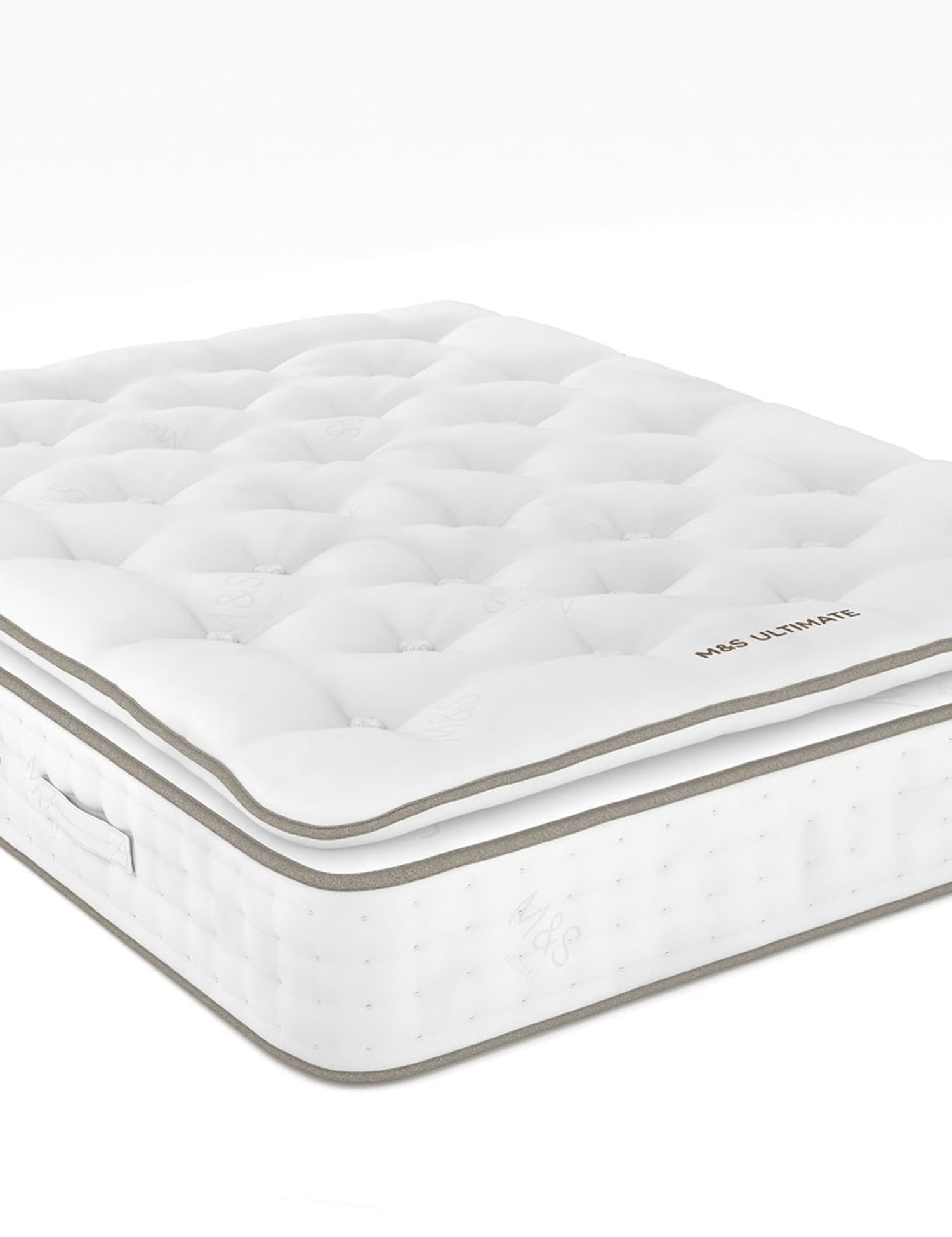 M&S Ultimate 5000 British Wool Pocket Spring Pillowtop Mattress White