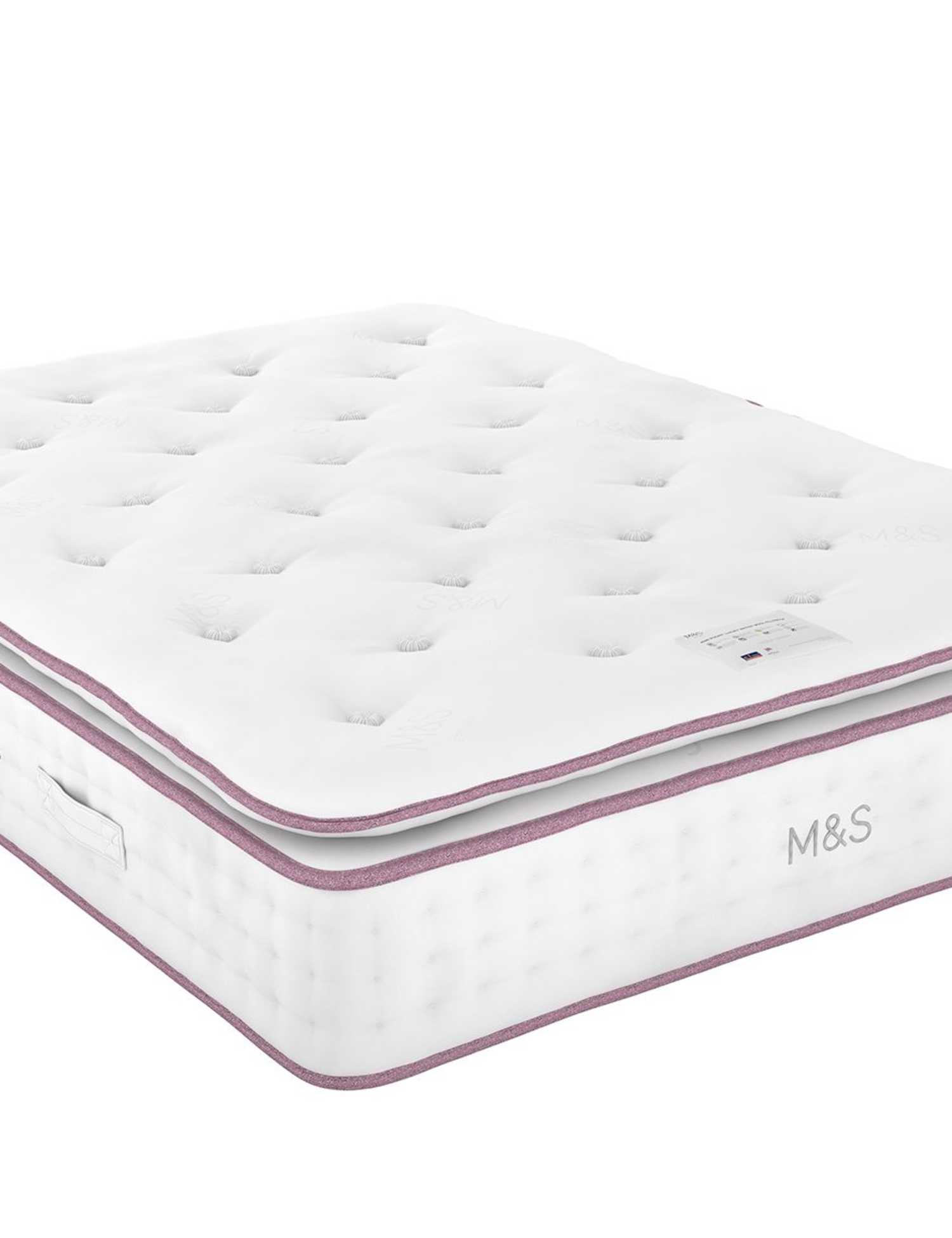 M&S 4500 British Wool Pocket Spring Medium Pillowtop Mattress White