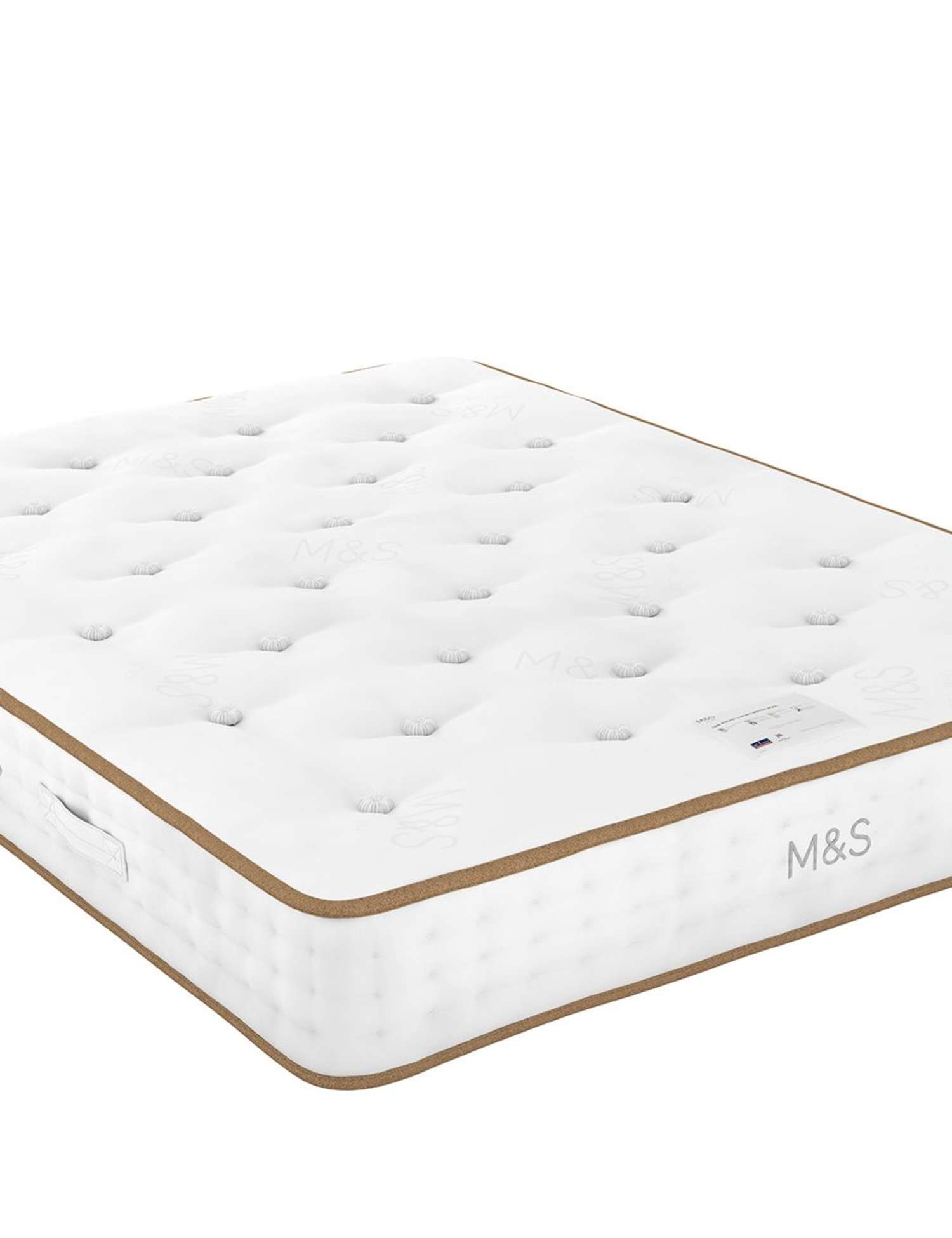 M&S 1500 British Wool Pocket Spring Medium Mattress White