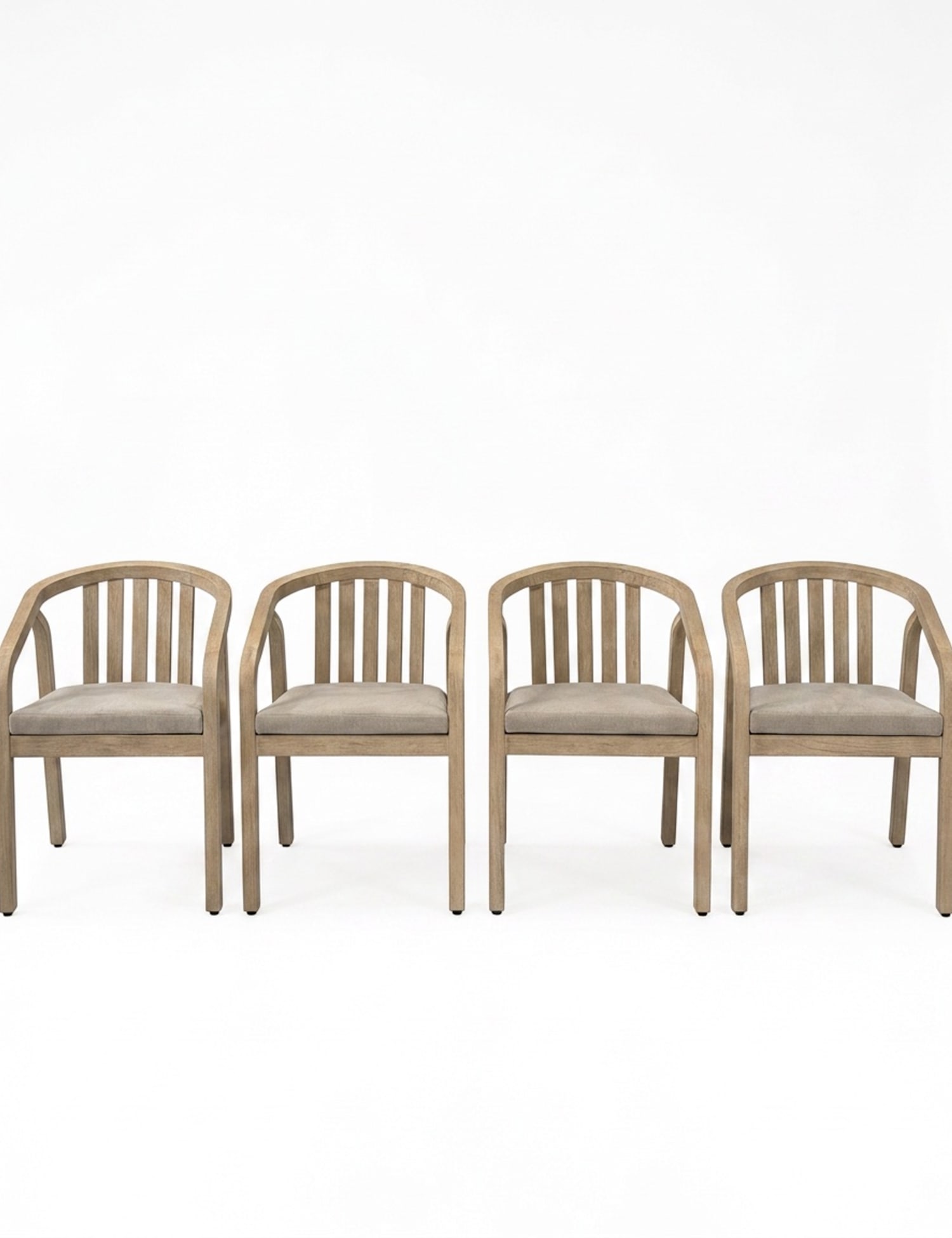 Royalcraft Riven 4 Garden Dining Chairs Natural