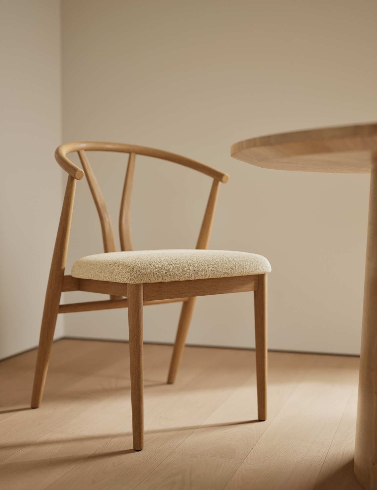 Gallery Direct Set of 2 Wishbone Dining Chairs Natural