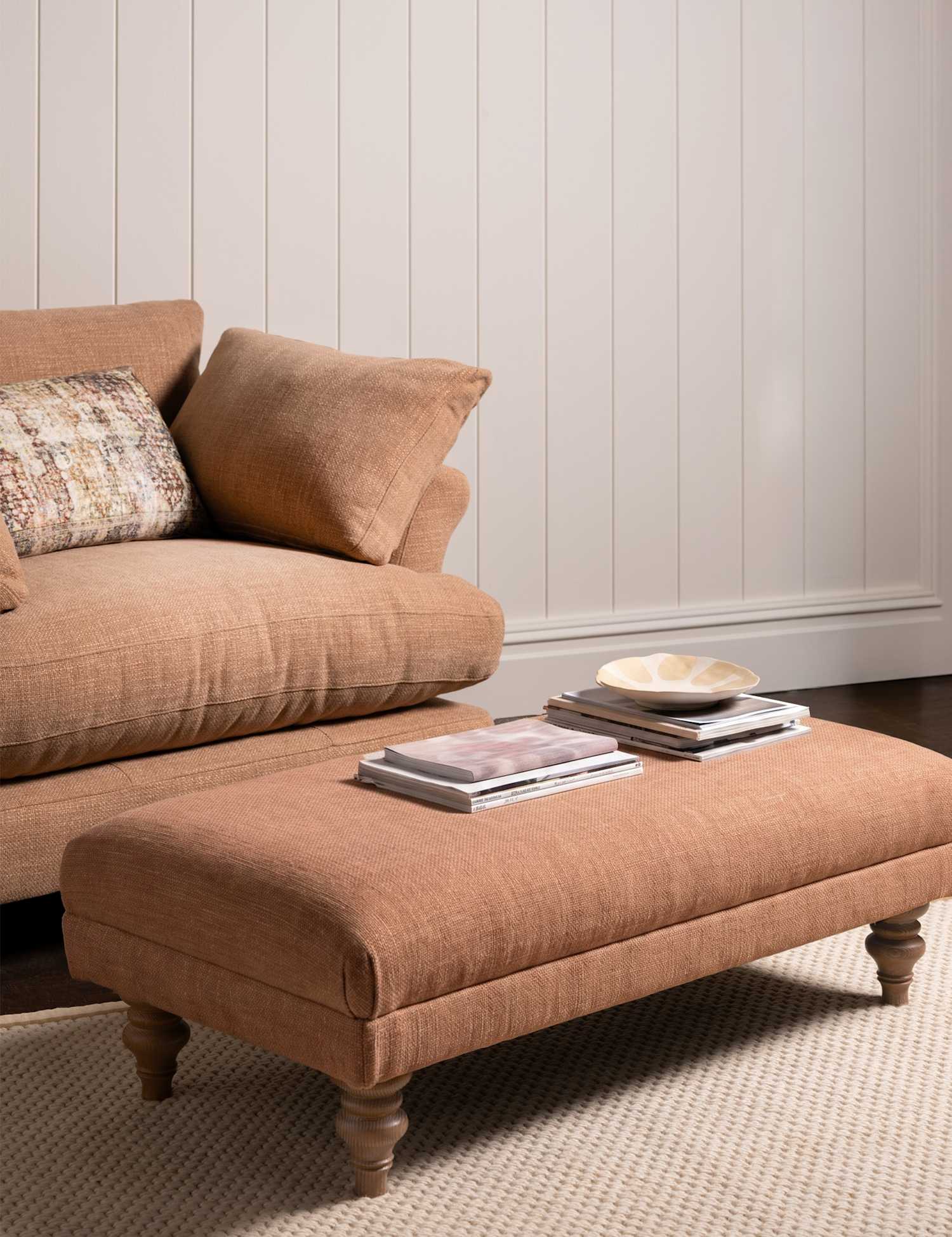 BARKER AND STONEHOUSE Isla Footstool Tan