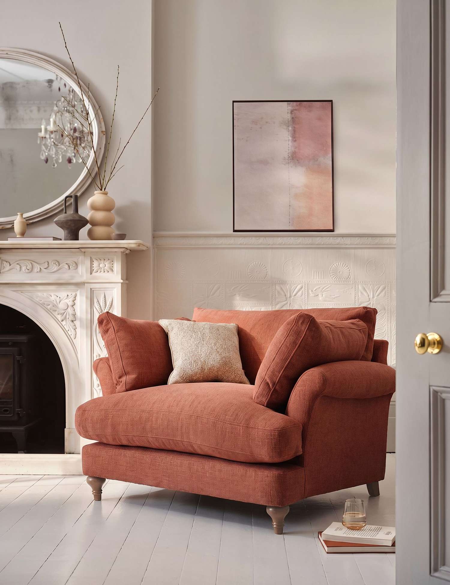 BARKER AND STONEHOUSE Isla Snuggle Chair Dark Red