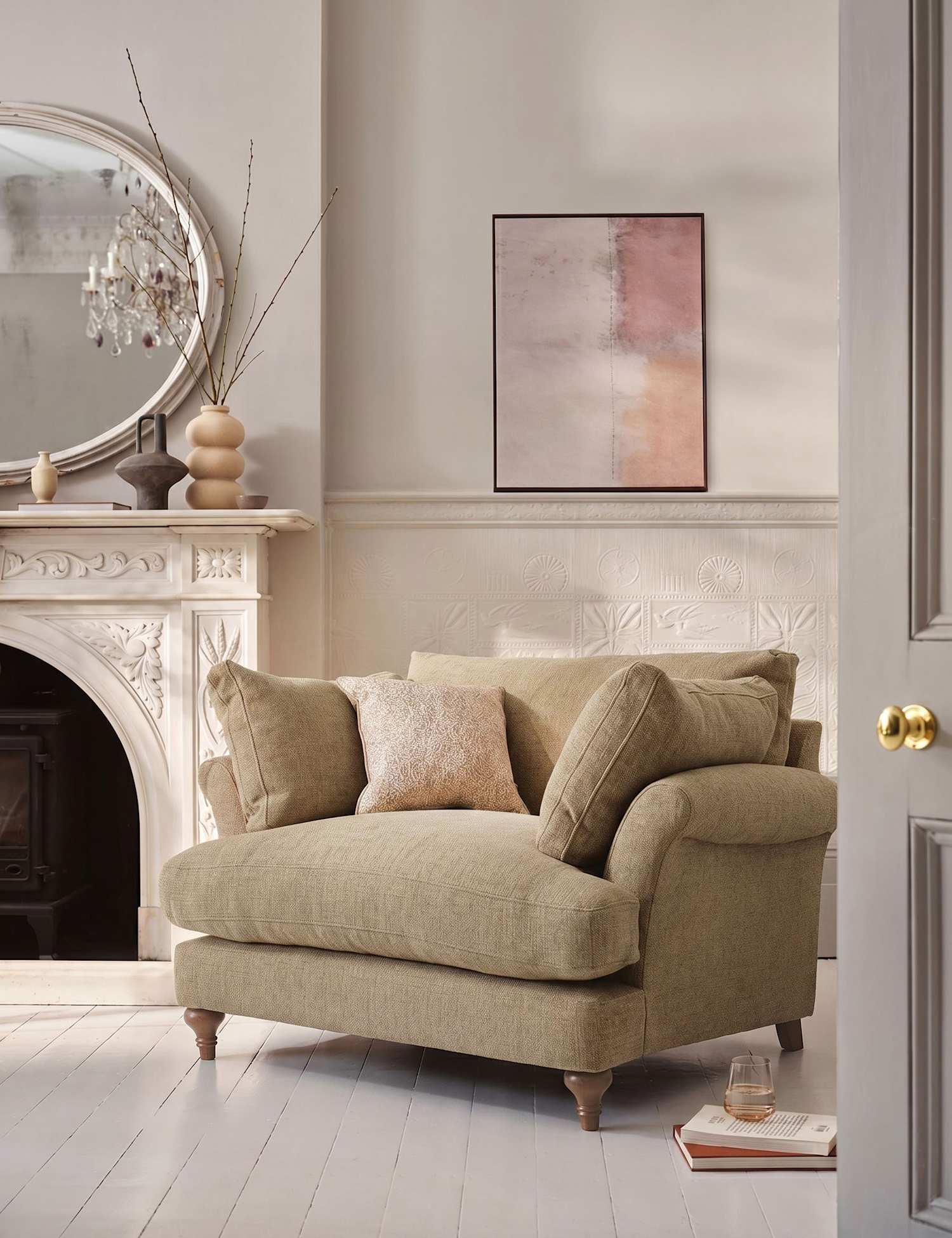 BARKER AND STONEHOUSE Isla Snuggle Chair Khaki
