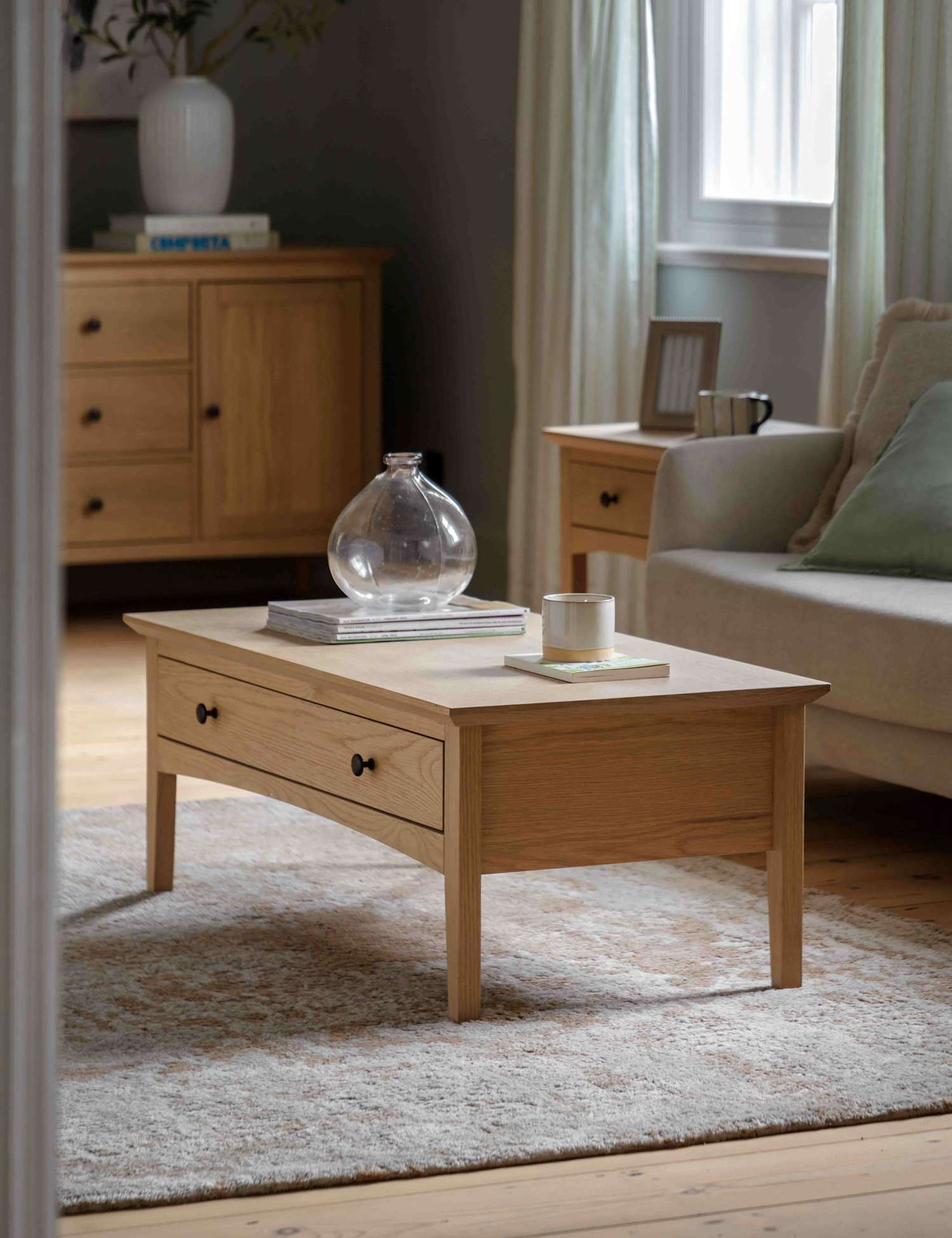Gallery Direct Rye 1 Drawer Coffee Table Natural