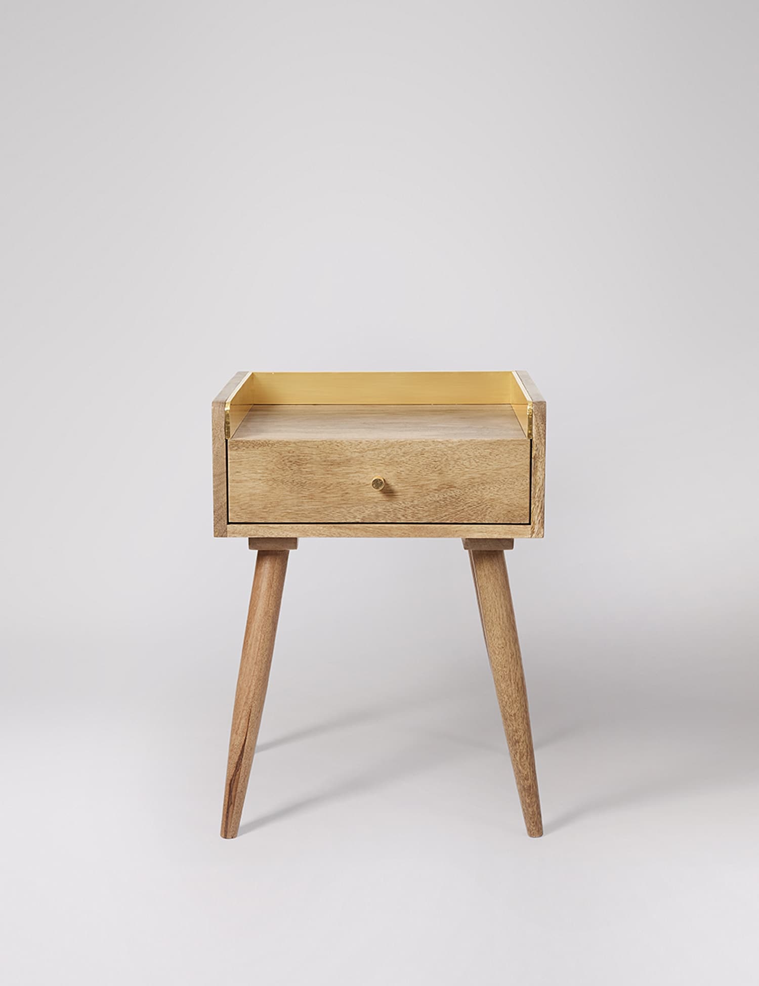 Swoon Fresco Mango Wood 1 Drawer Side Table Light Brown