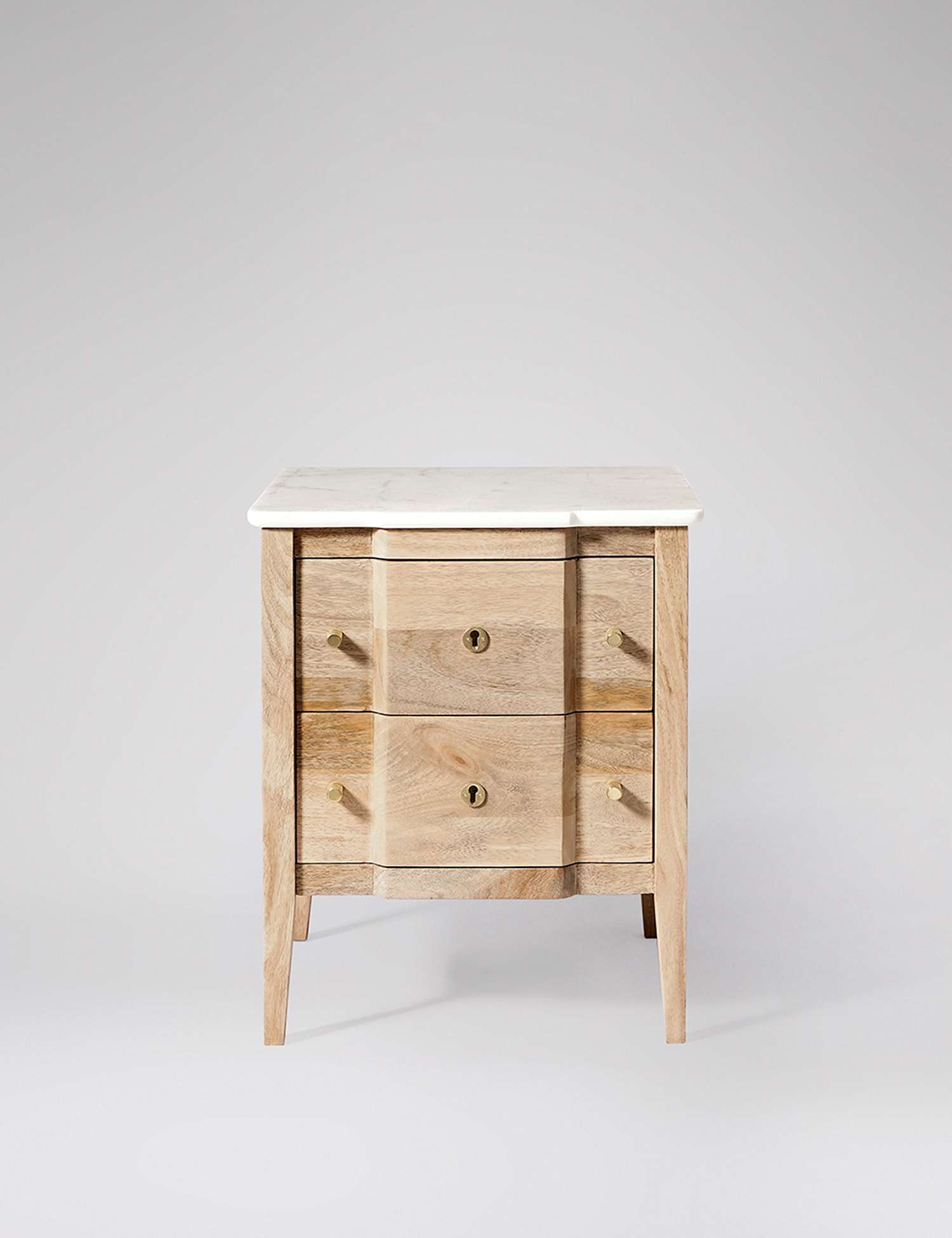 Swoon Duval Mango Wood 2 Drawer Bedside Table Natural