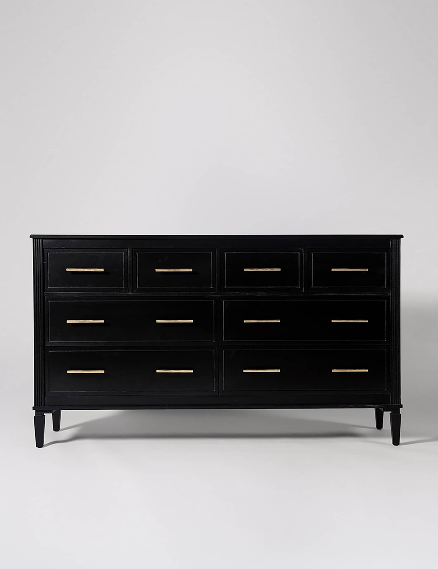 Swoon Claudine Mango Wood 8 Drawer Chest Black