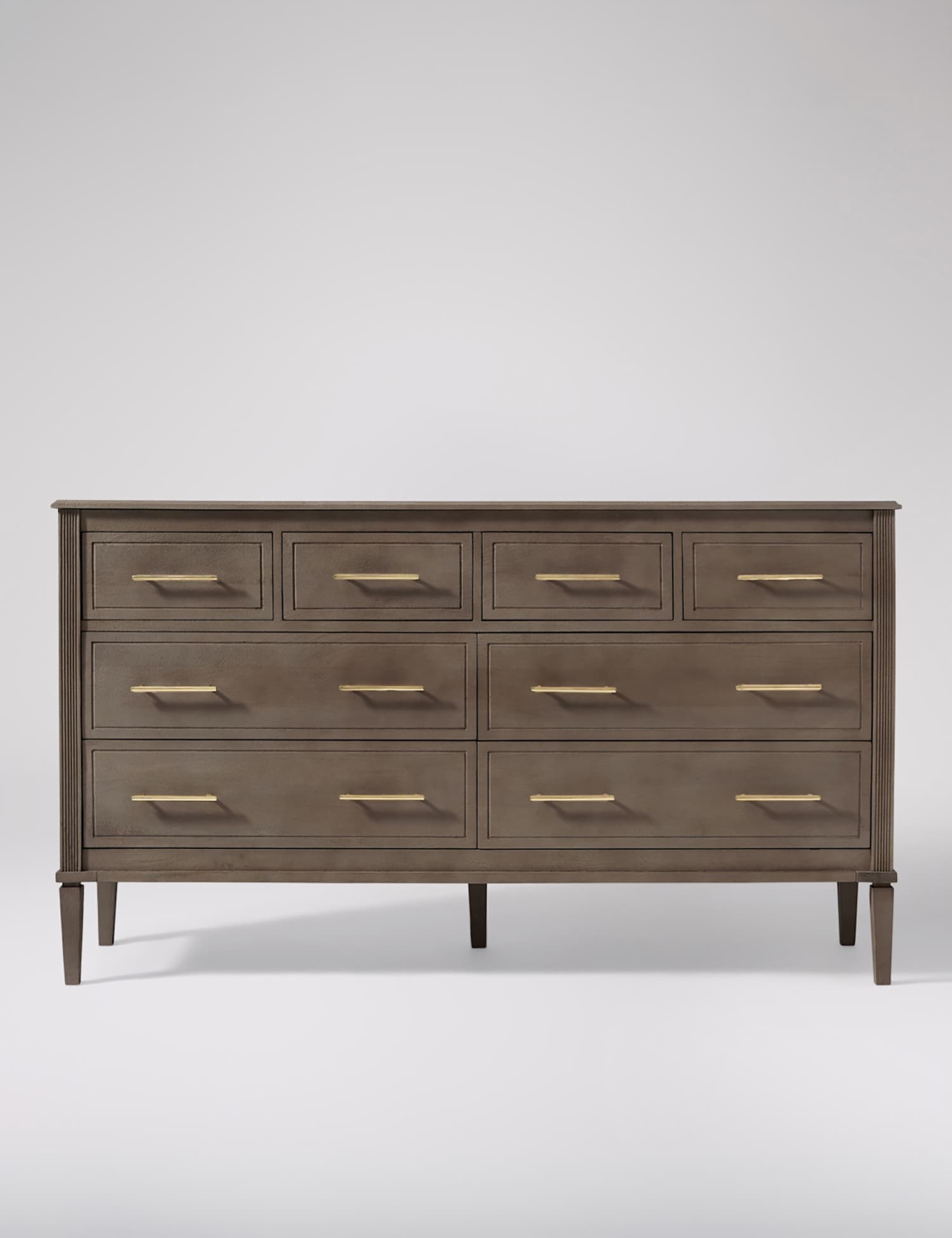 Swoon Claudine Mango Wood 8 Drawer Chest Taupe