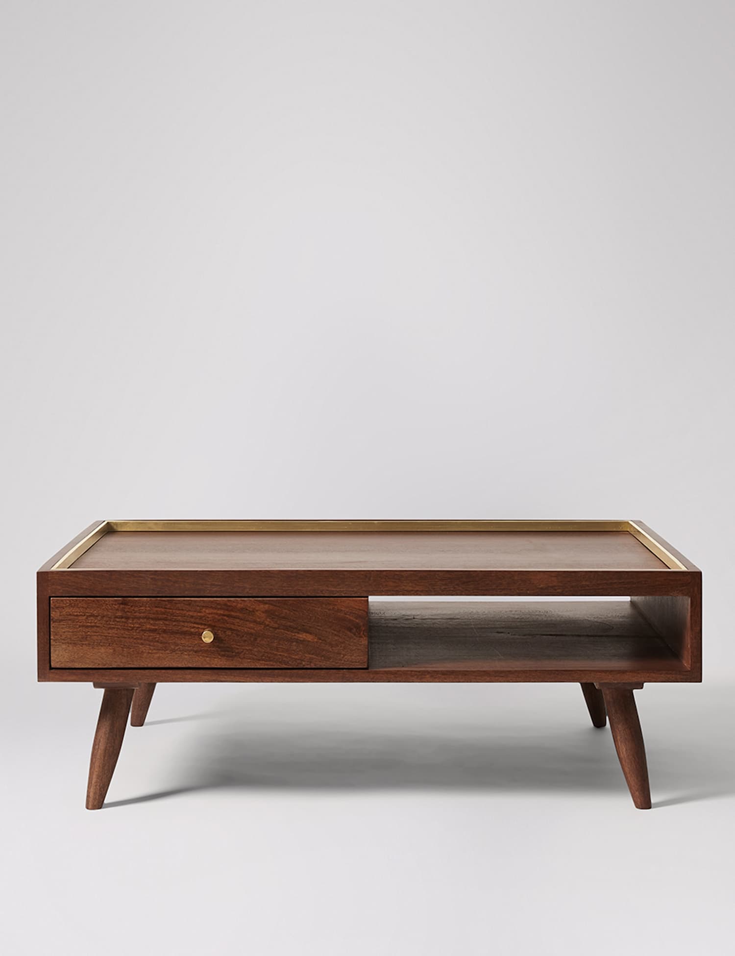 Swoon Fresco Mango Wood 1 Drawer Coffee Table Dark Brown