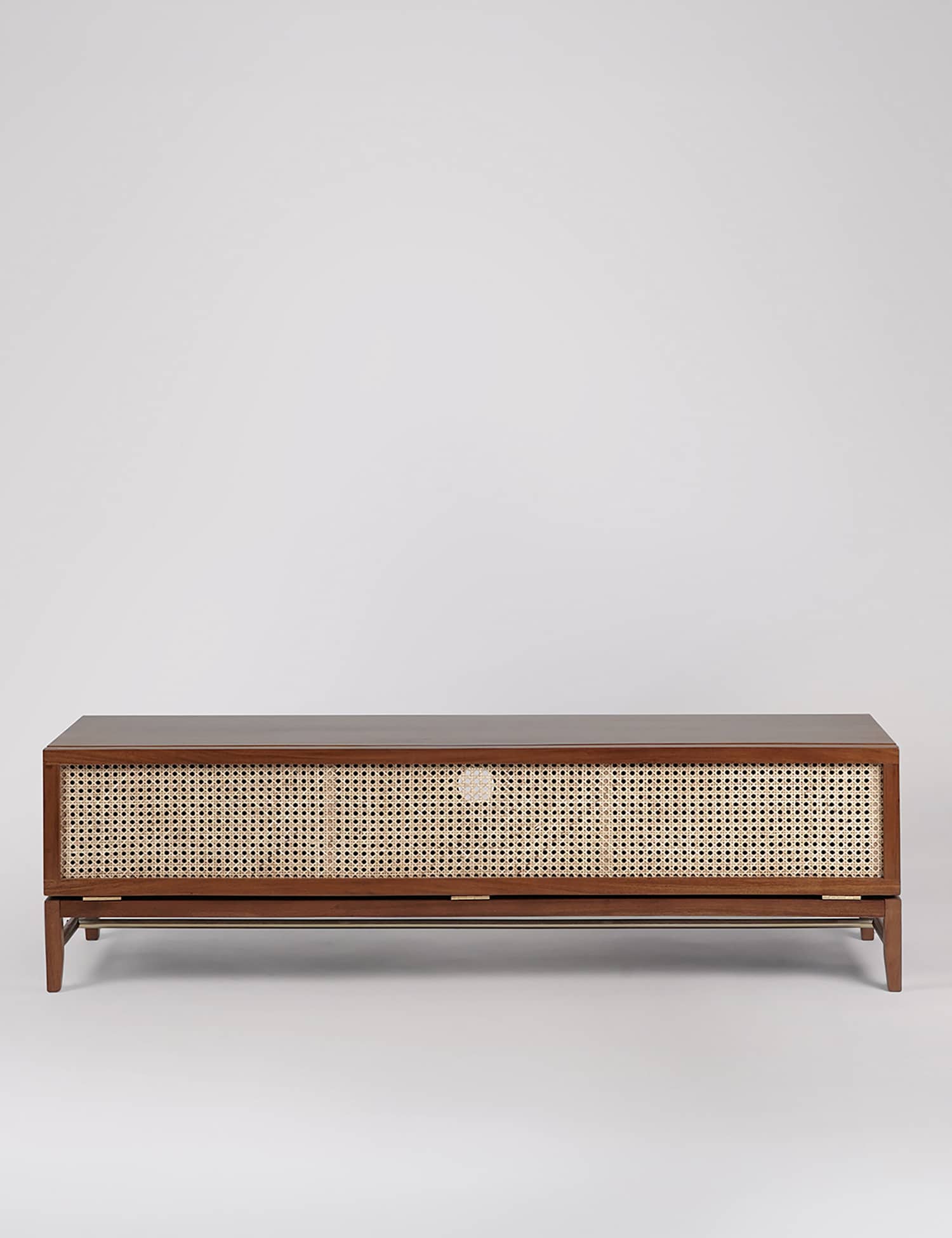 Swoon Raphia Rattan 1 Door Media Unit Brown