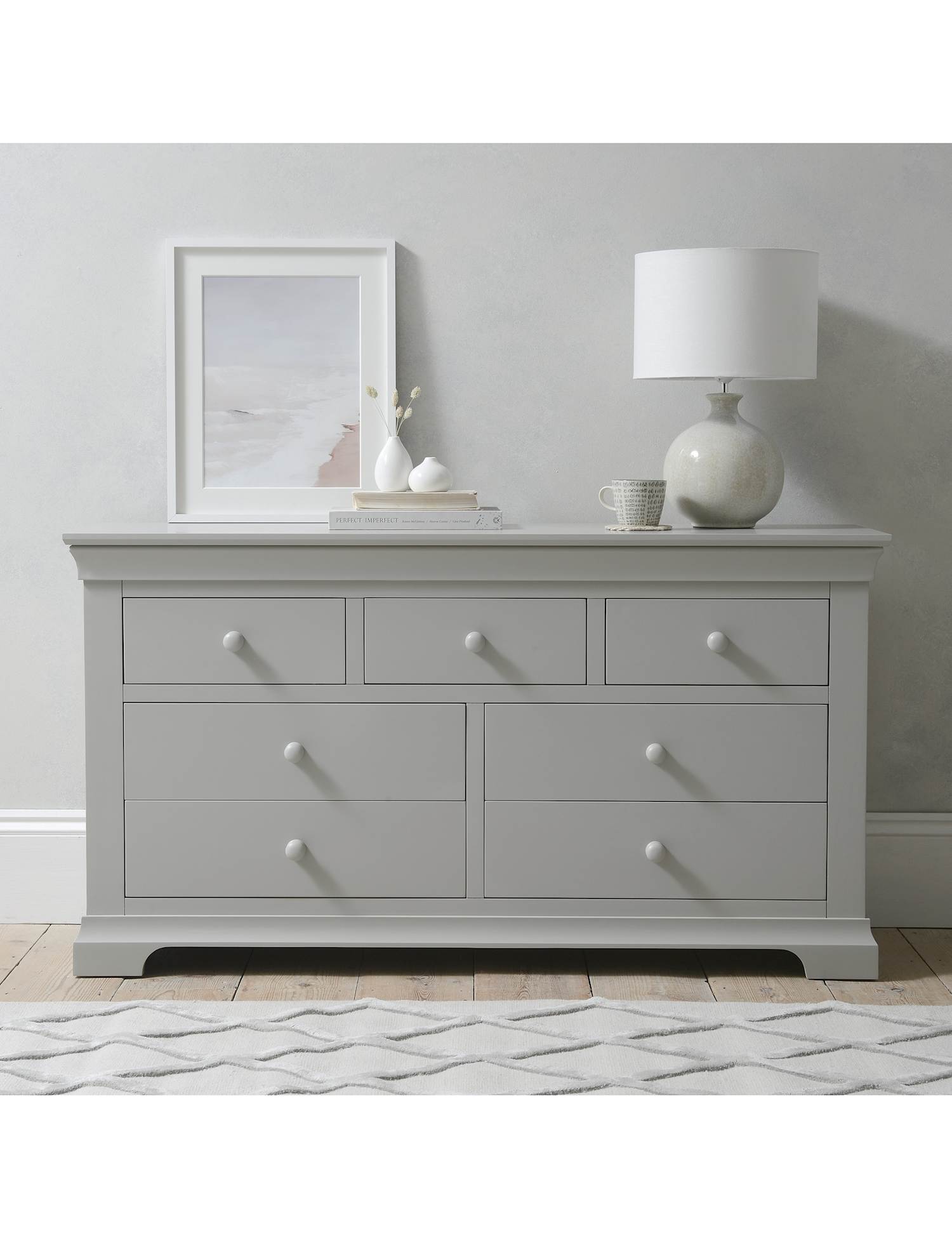 Cotswold Company Chantilly 7 Drawer Wide Chest Grey