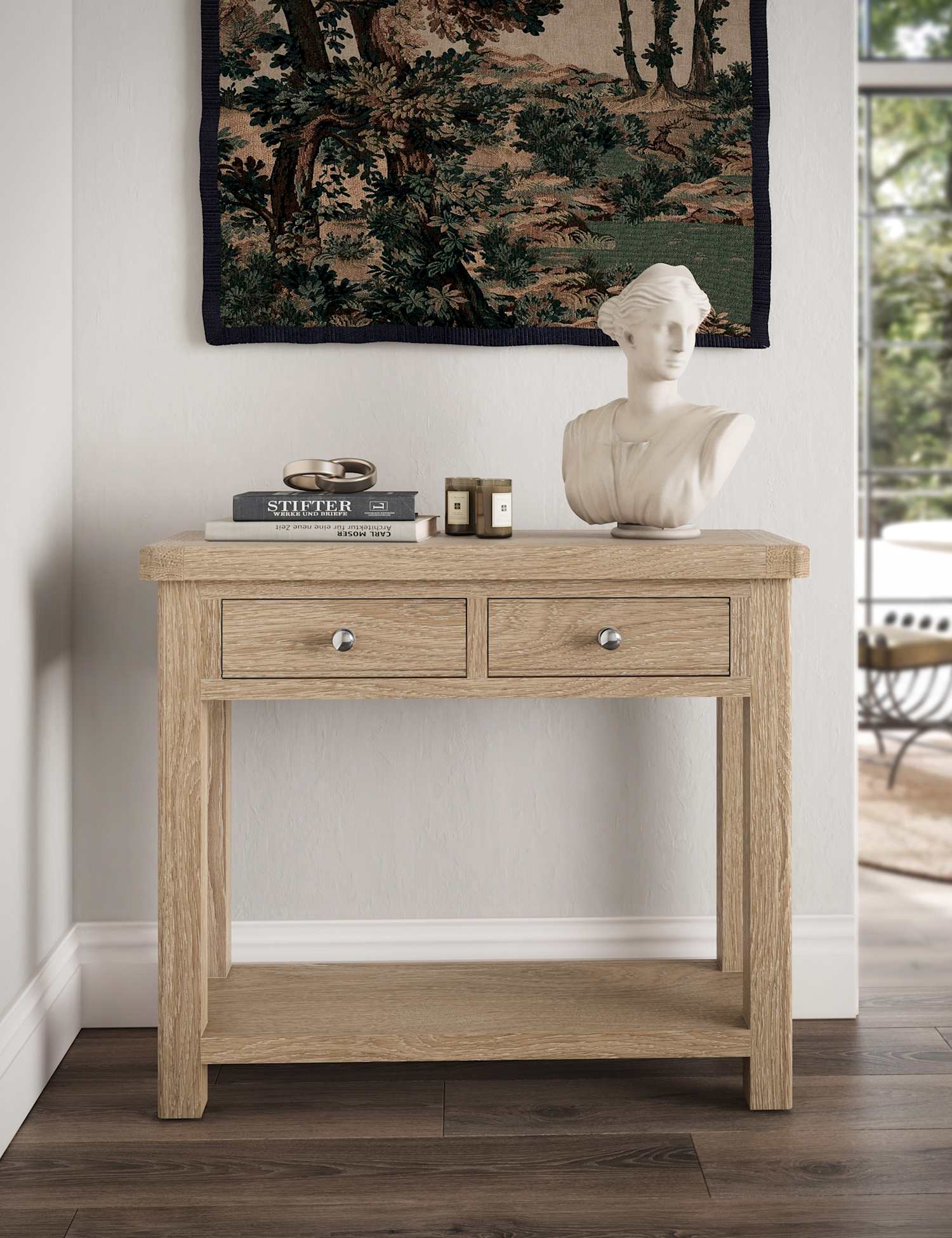 Corndell Normandy Oak Console Table Neutral