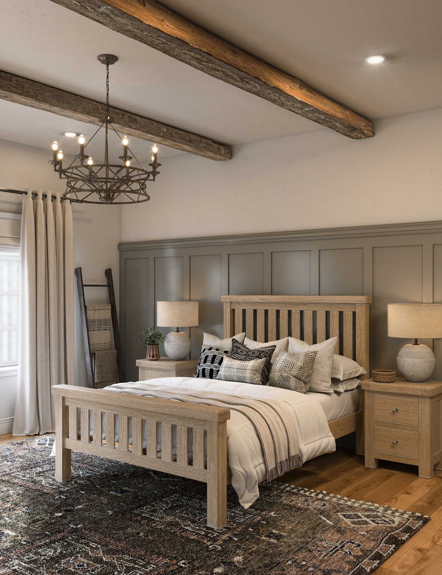Corndell Normandy White Wash Bed Neutral