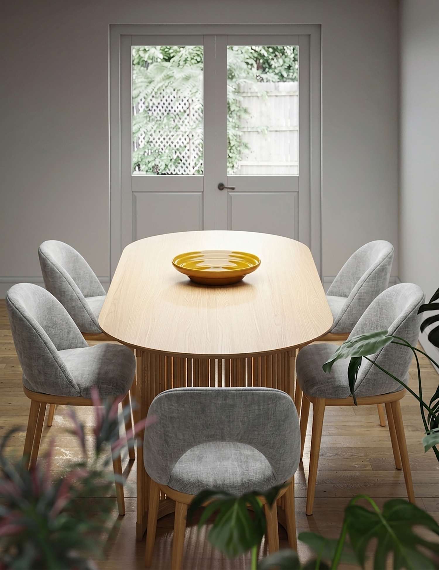 Corndell Set of 2 Kingsbridge Dining Chairs With Light Legs Light Grey