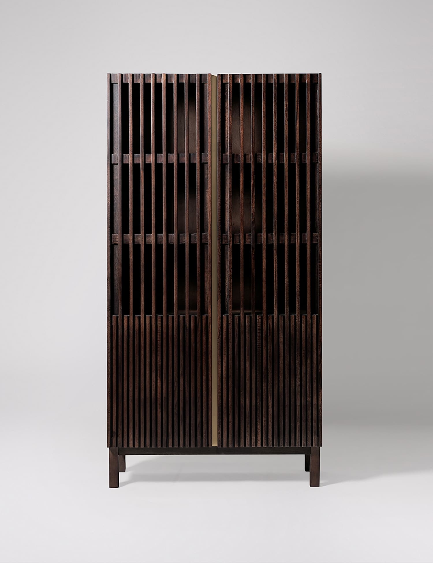 Swoon Klaus Mango Wood 2 Door Cabinet Dark Brown