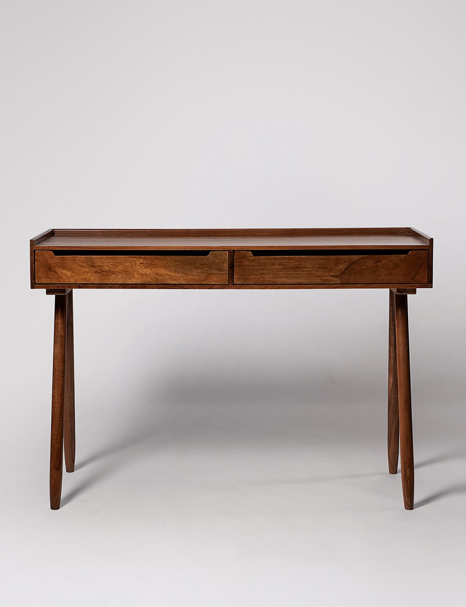 Swoon Southwark Acacia Wood Wide 2 Drawer Desk Brown