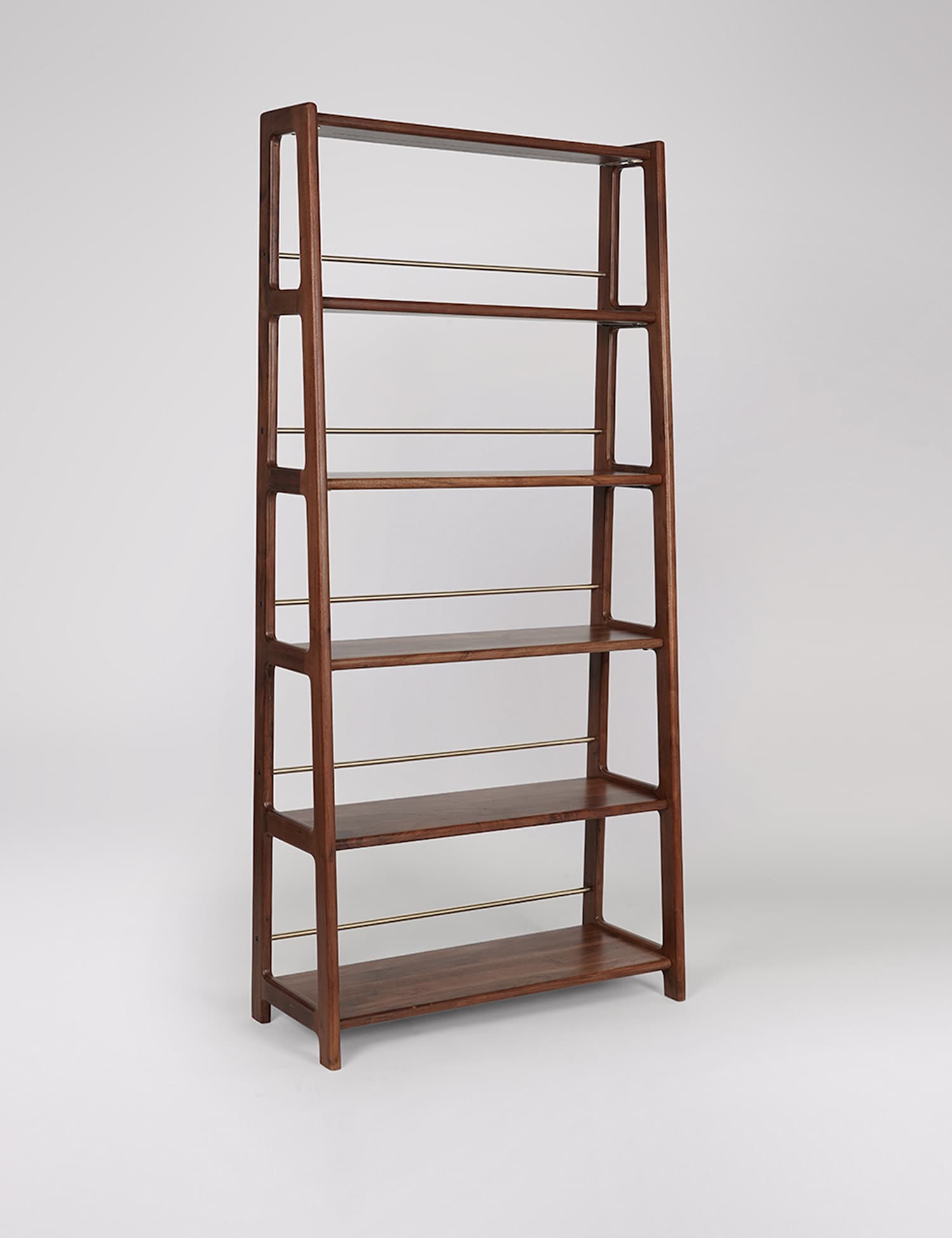 Swoon Noah Acacia Wood Wide Shelving Dark Brown