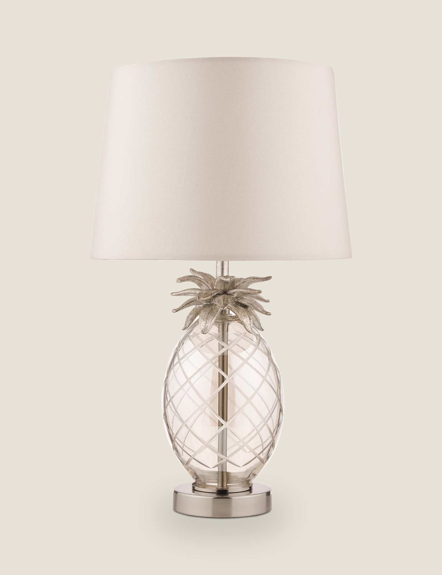 Laura Ashley Pineapple Glass Table Lamp Champagne