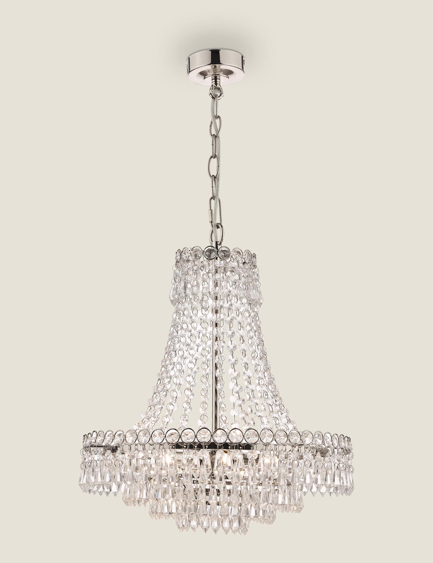 Laura Ashley Enid Chandelier Silver