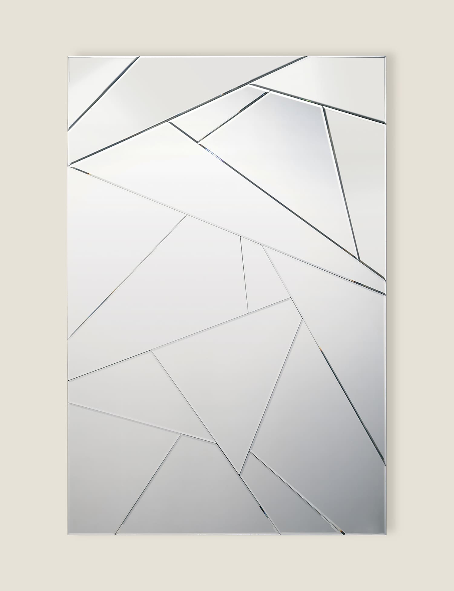 DAR Lecee Rectangular Wall Mirror Silver