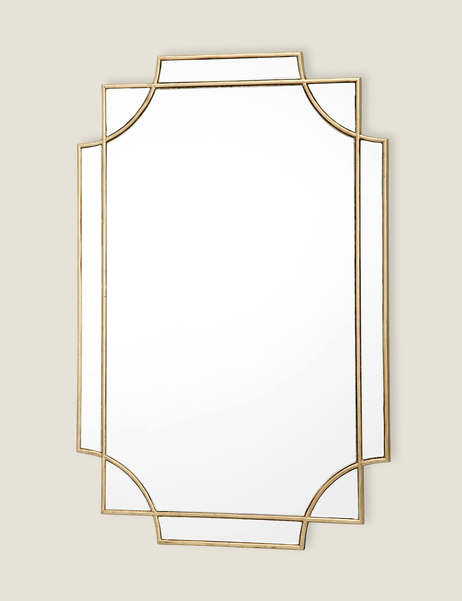 DAR Guapo Rectangular Wall Mirror Gold
