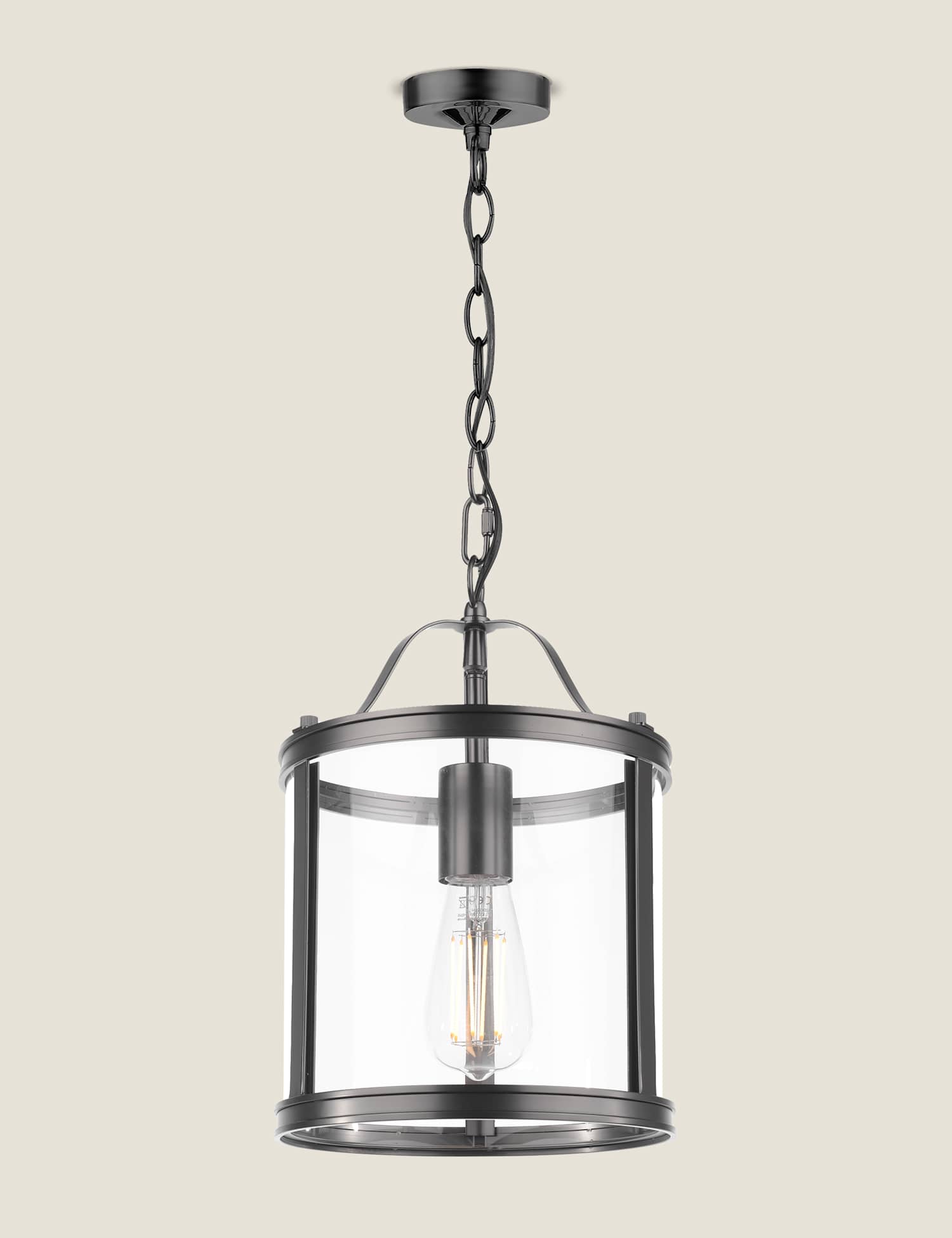 Laura Ashley Harrington Metal Pendant Light Black
