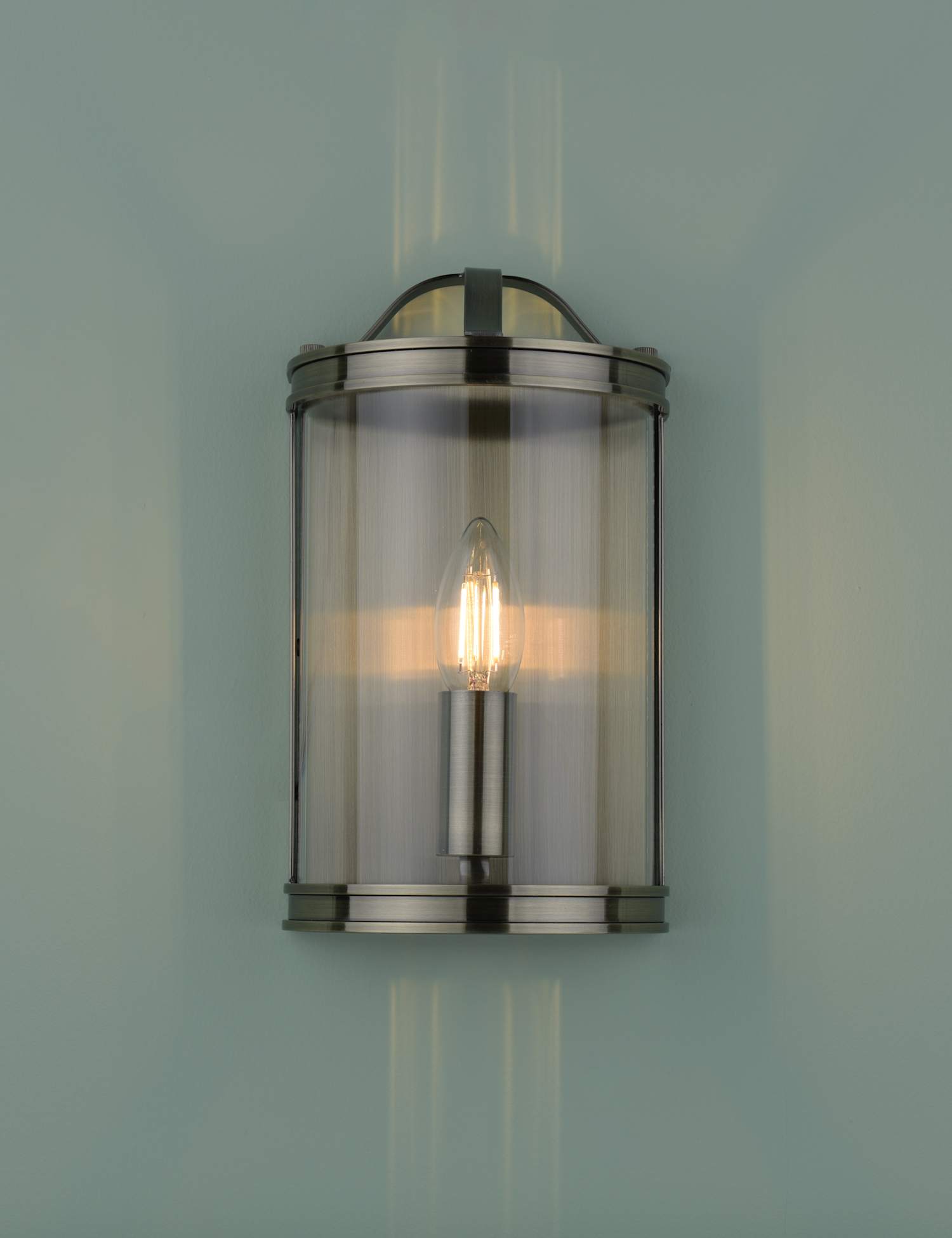 Laura Ashley Harrington Metal Flush Wall Light Antique Brass