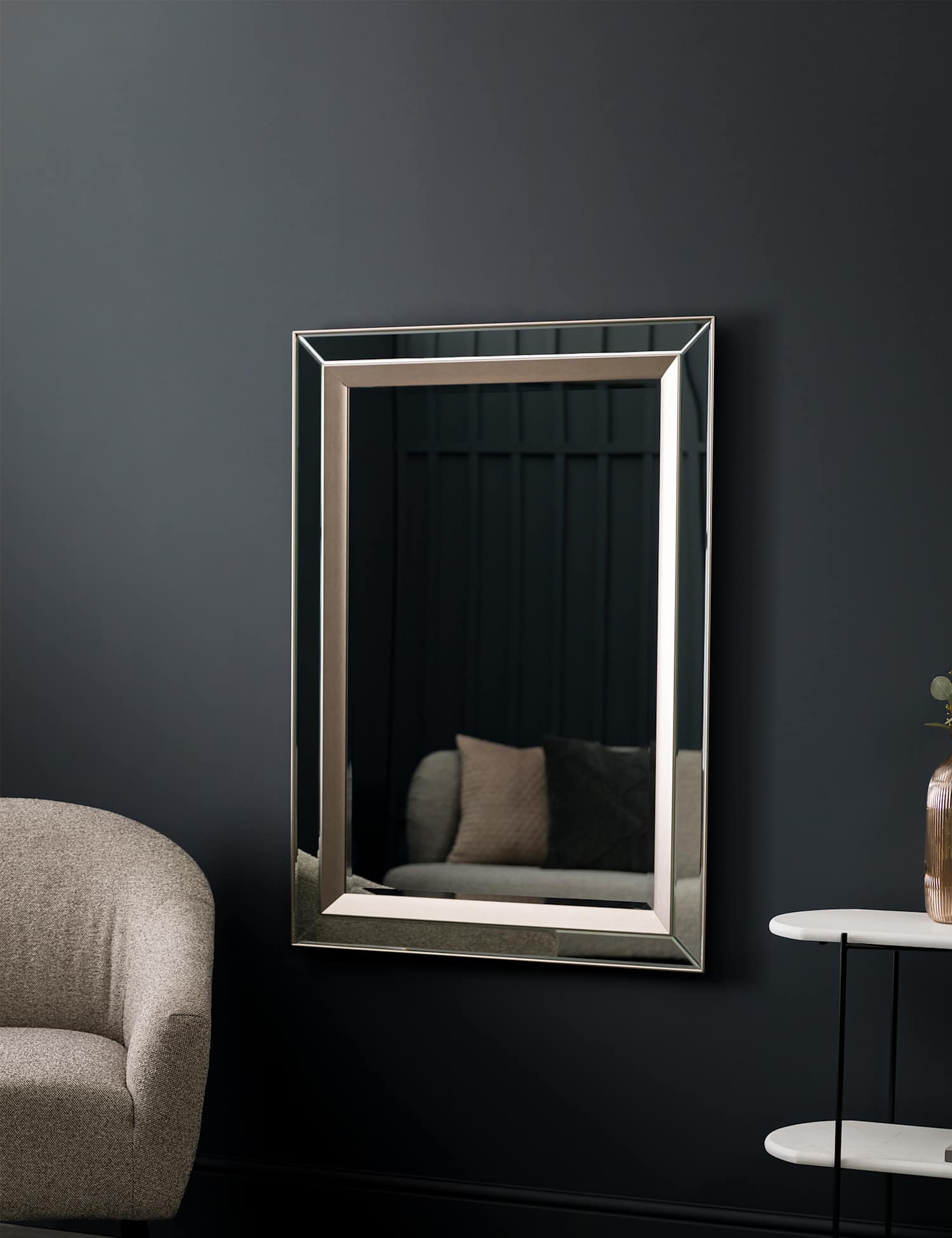 Gallery Direct Madrid Extra Large Rectangular Wall Mirror Silver