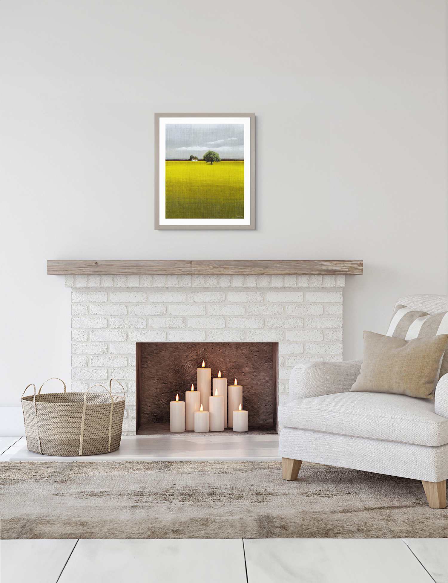 Gallery Direct Morning Warmth Nature Rectangle Framed Art Multi
