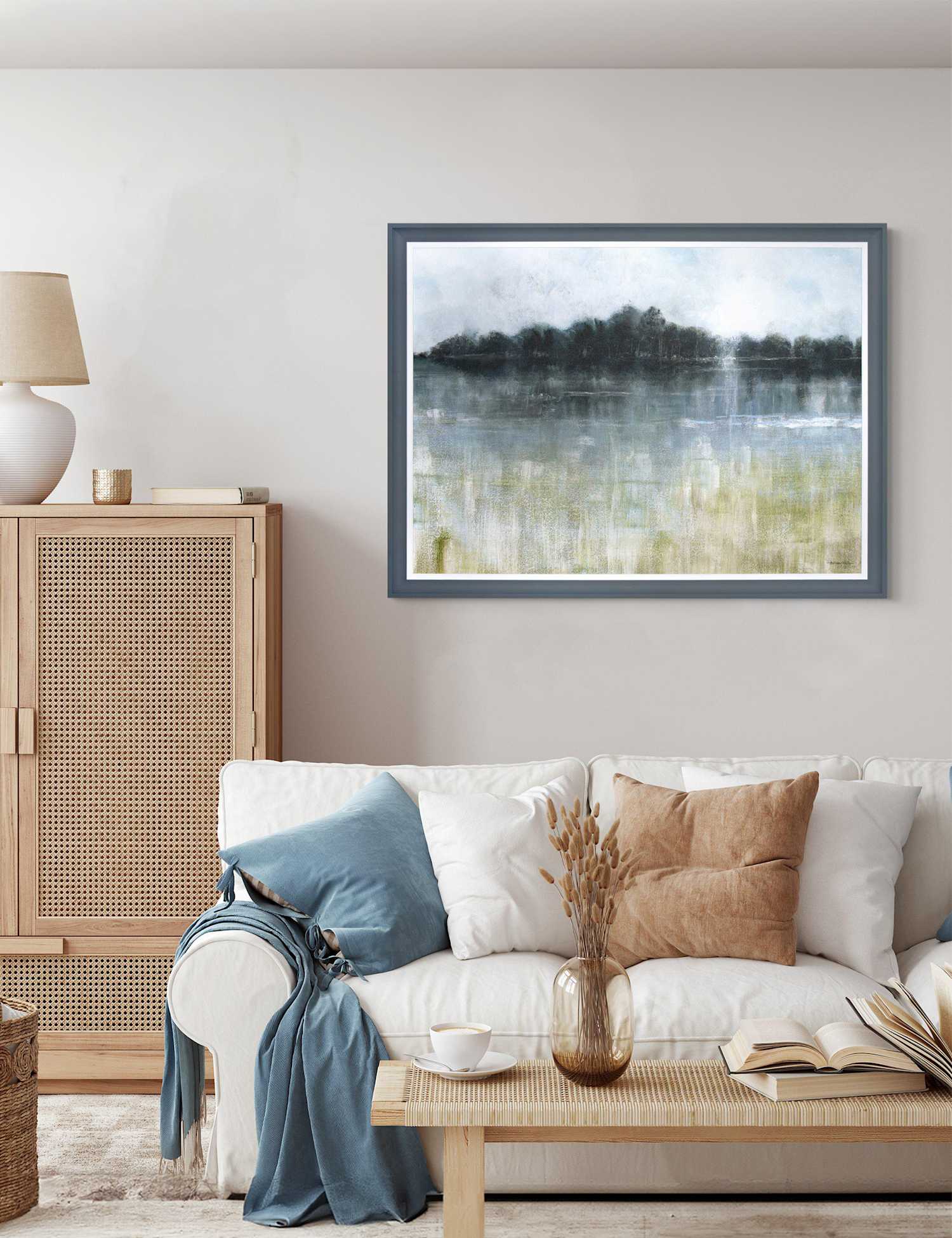 Gallery Direct Adrift Nature Rectangle Framed Art Blue