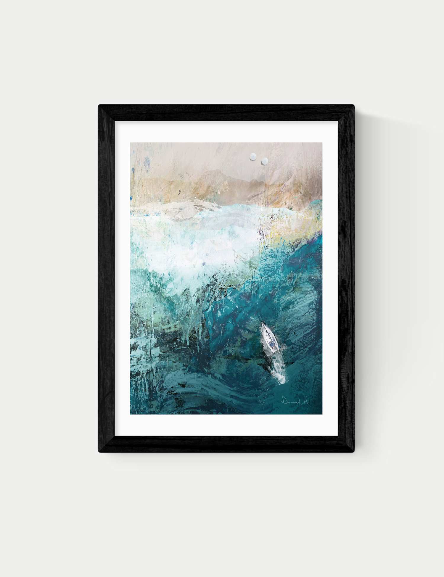East End Prints Azure Walk Framed Art Black