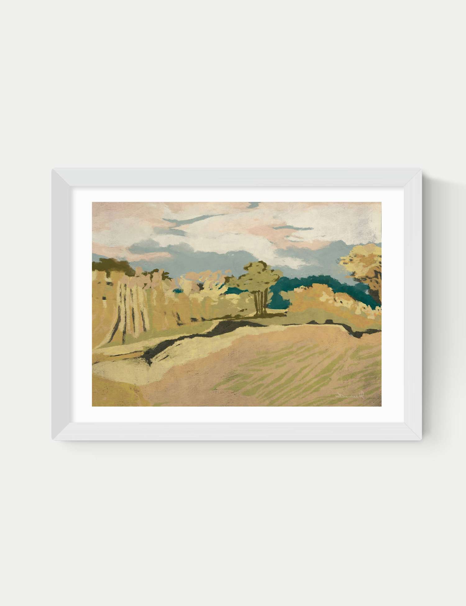 East End Prints Cornwall Light Framed Art Print White