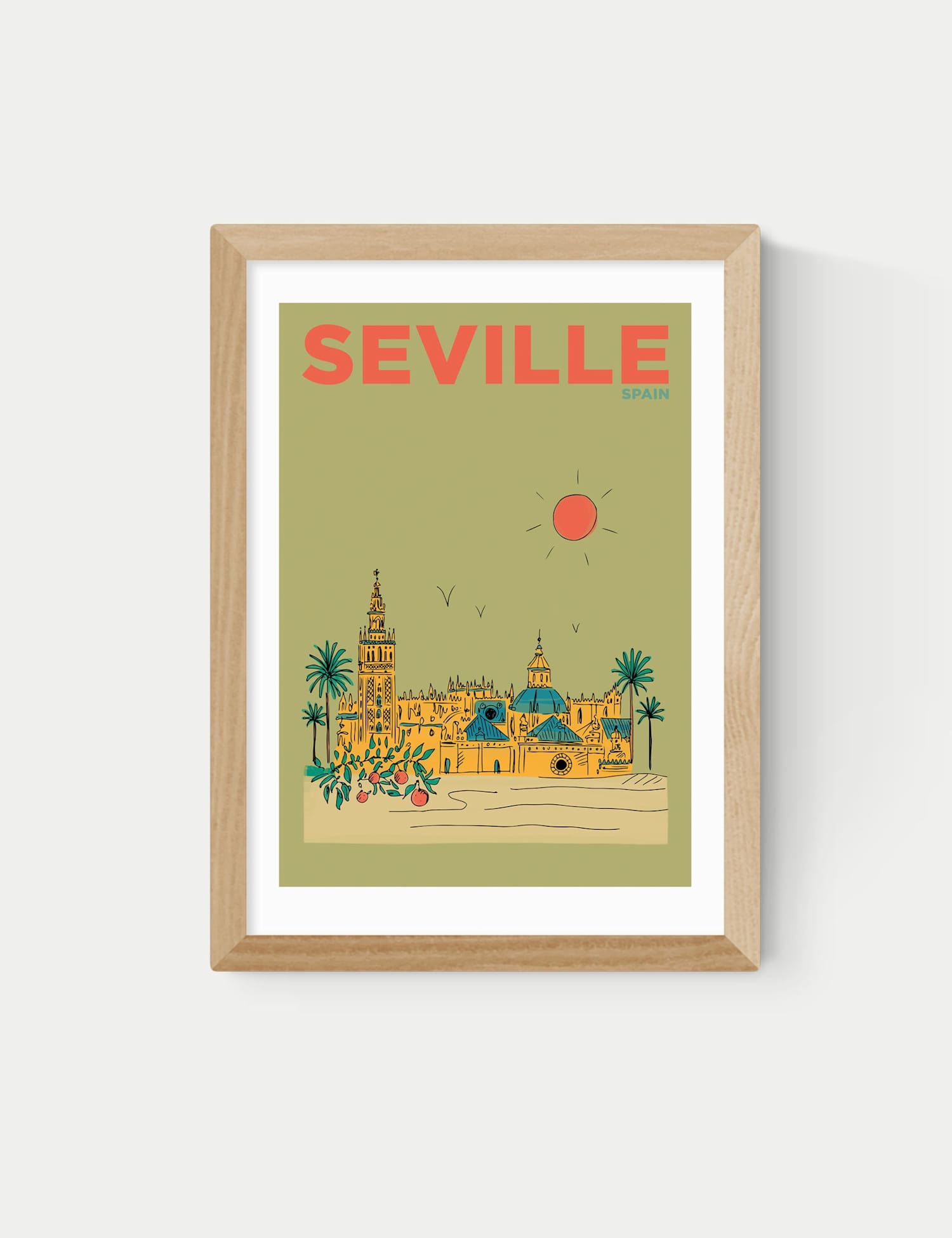 East End Prints Seville Framed Art Print Natural