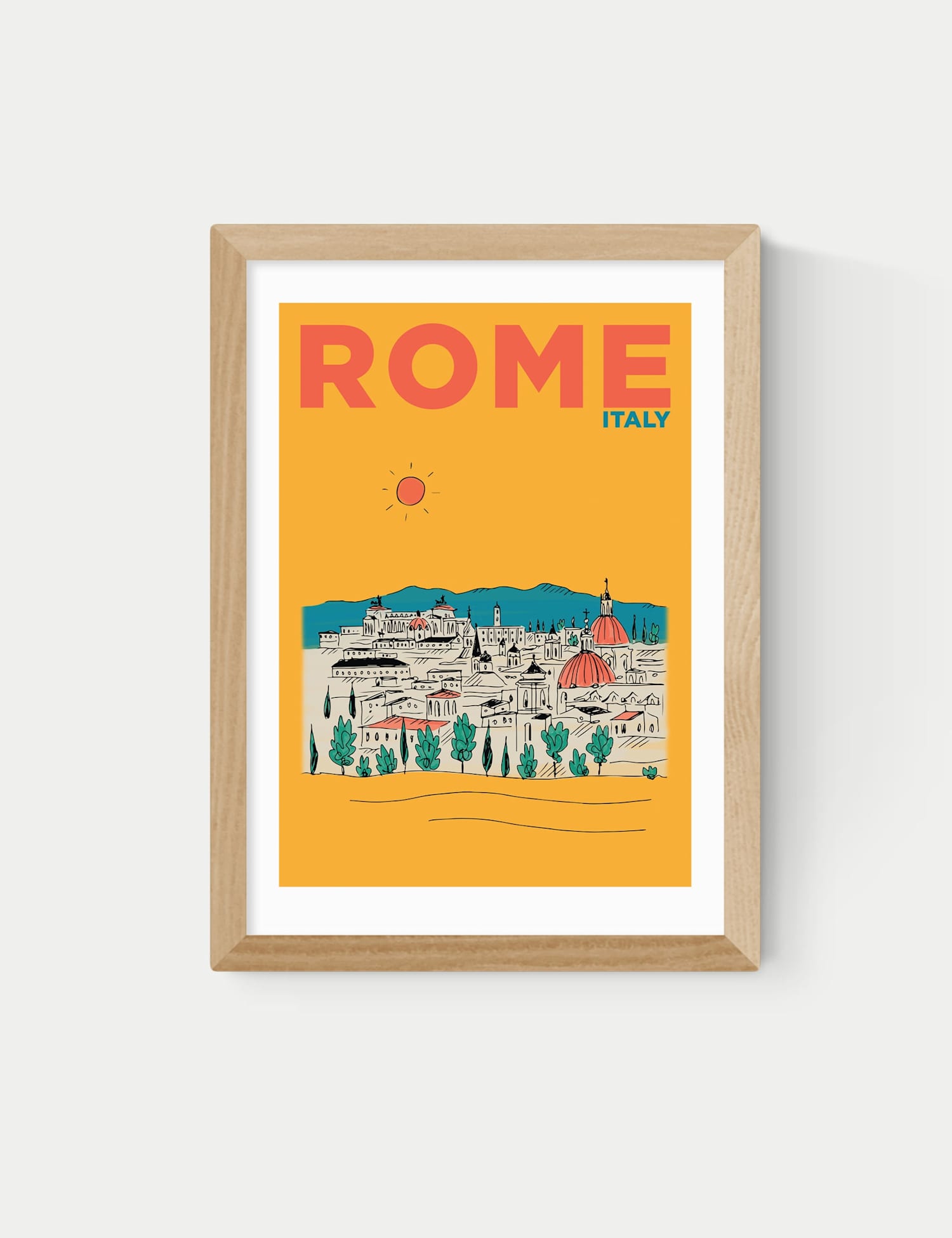 East End Prints Rome Framed Art Natural