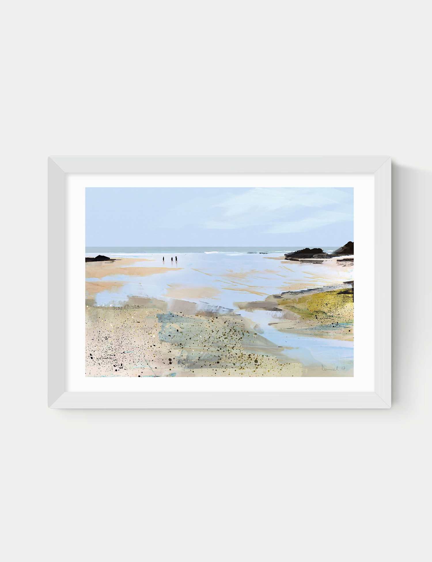 East End Prints Sea View Framed Art Print White